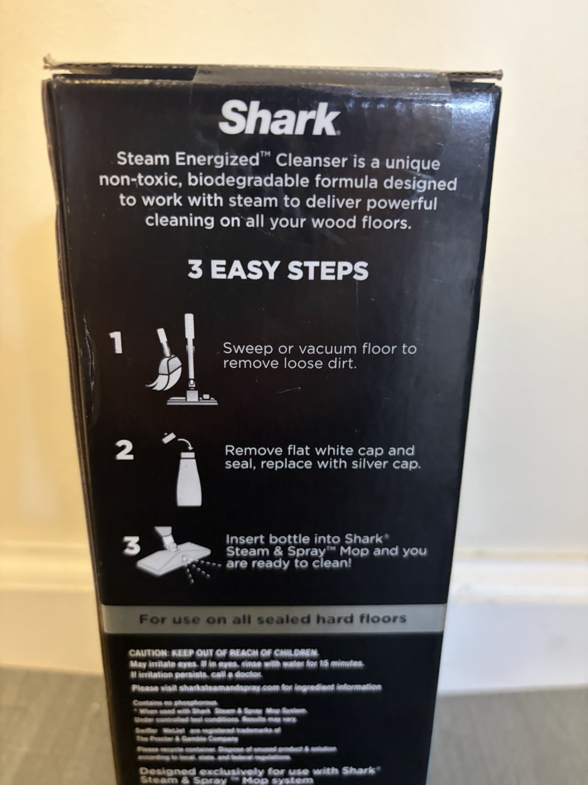 NEW Shark Steam Energized Wood Floor Cleanser Non Toxic No Streak Cleaner 20 oz