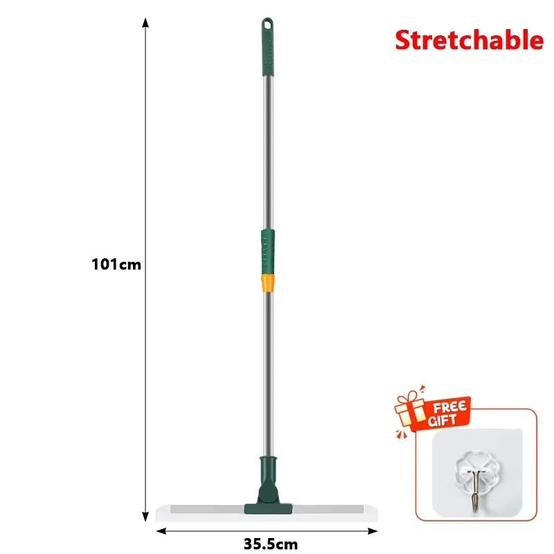 Cleaning Brush Long Handle Telescopic Magic Broom Silicone Floor Wiper Squeegee