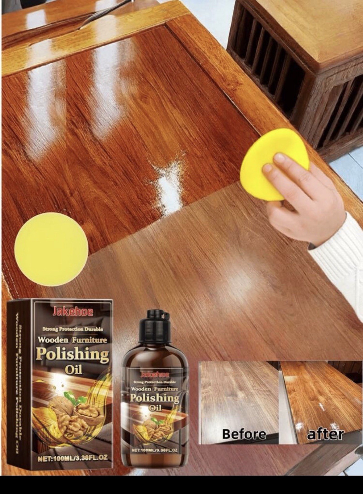 1pc 100ml Wood Furniture Floor Polish Durable Glossy Remover Scratch Non Greasy