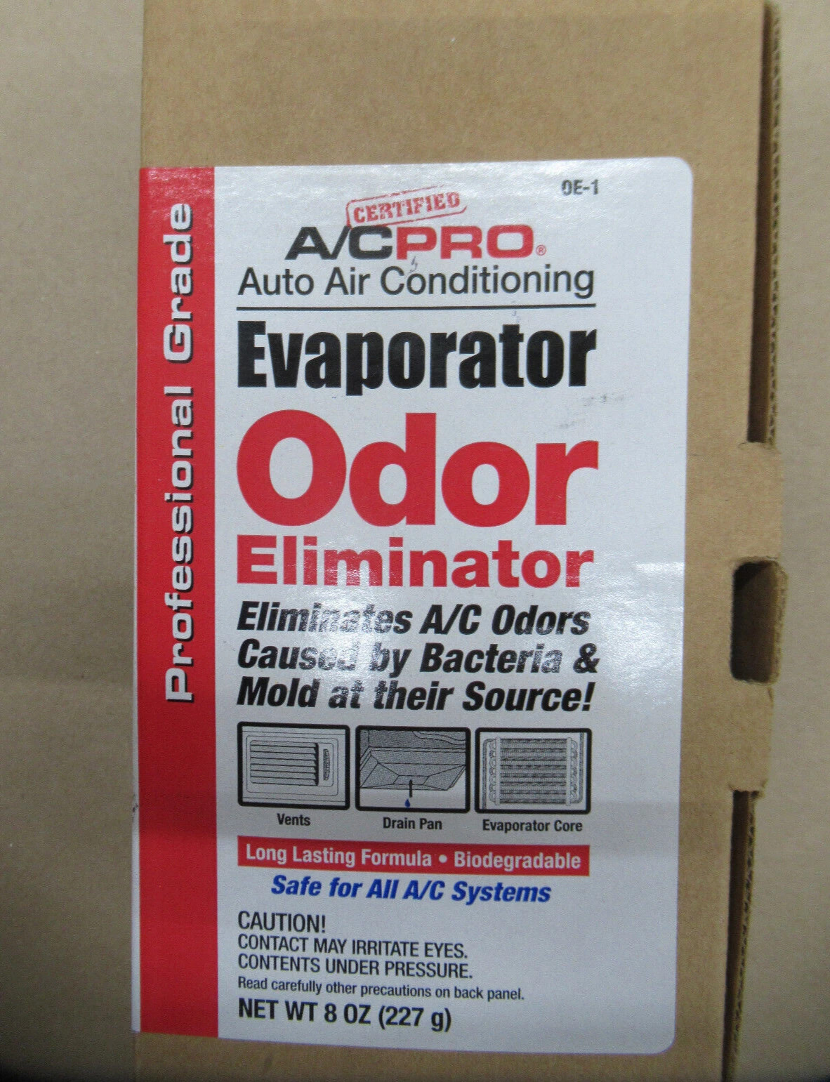 A/C PRO EVAPORATOR ODOR ELIMINATOR OE-1 (765-3141) 8 oz.