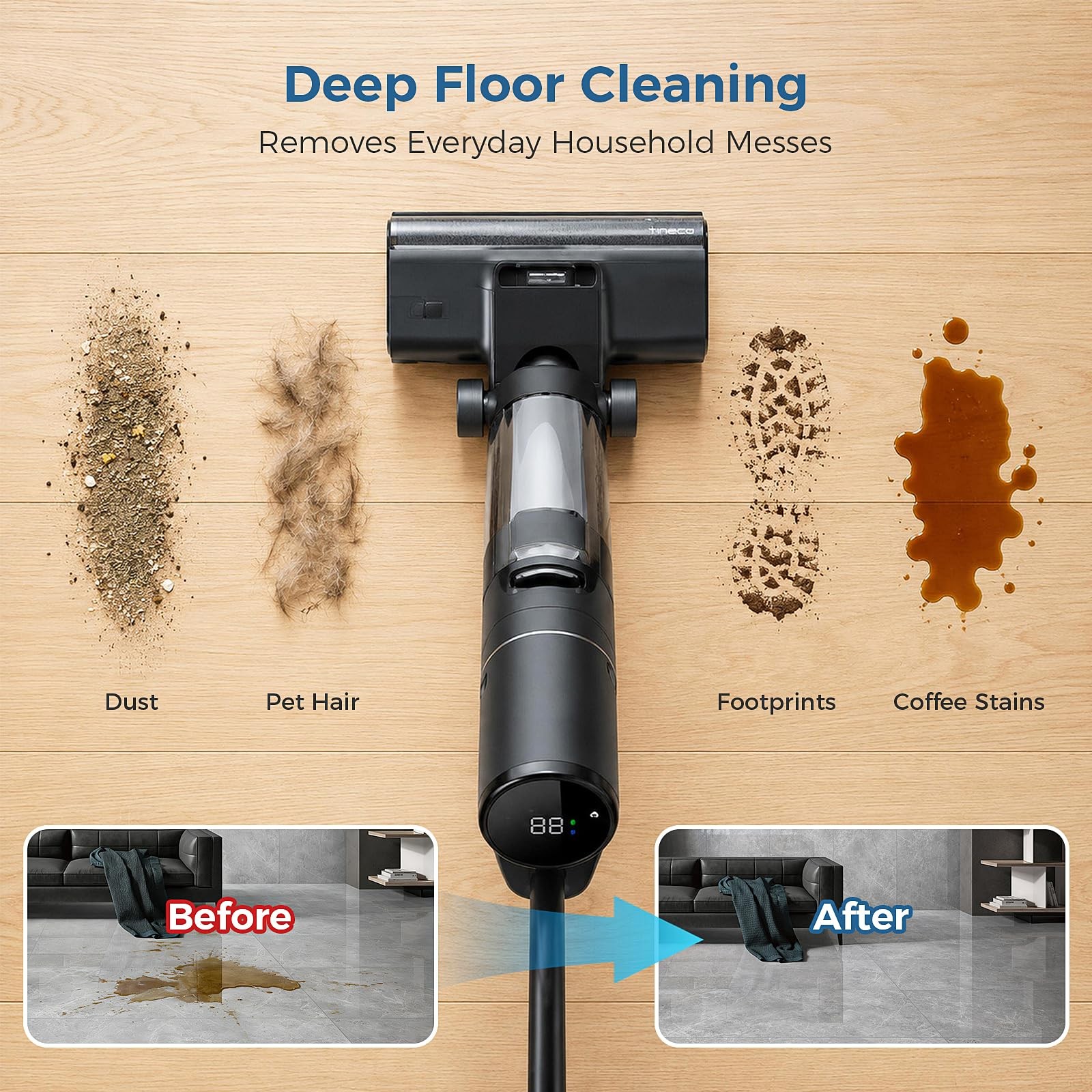 33.8 Fl Oz (1000mL) Cleaning Solution with Dreame Wet Dry Vacuum Cleaners, 2P…
