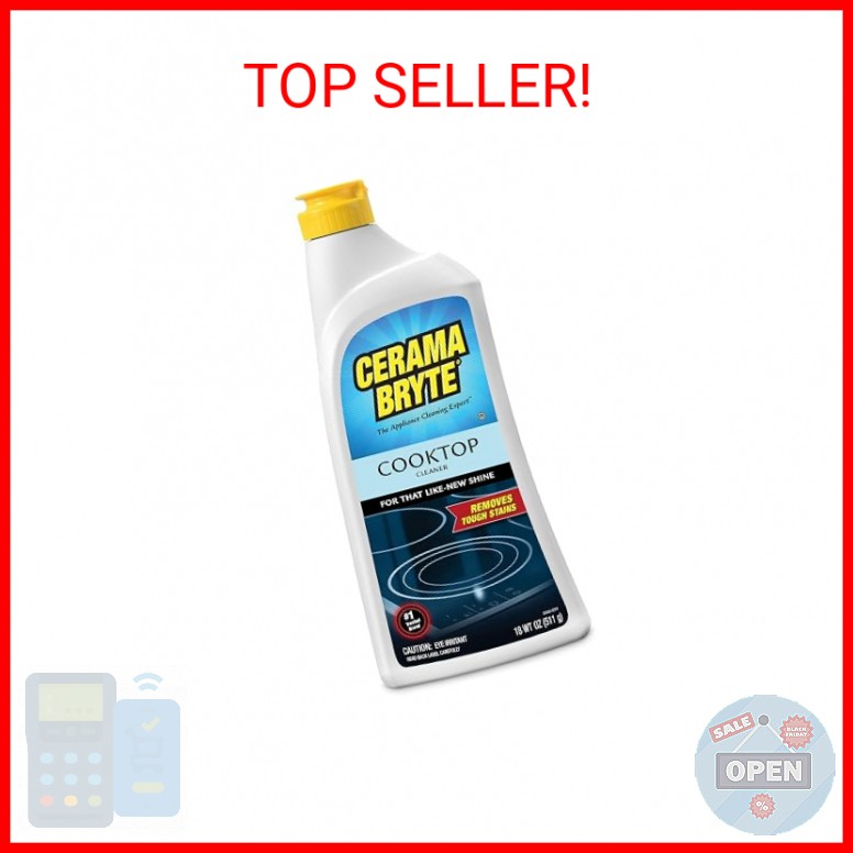 Cerama Bryte Removes Tough Stains Cooktop and Stove Top Cleaner for Glass – Cera