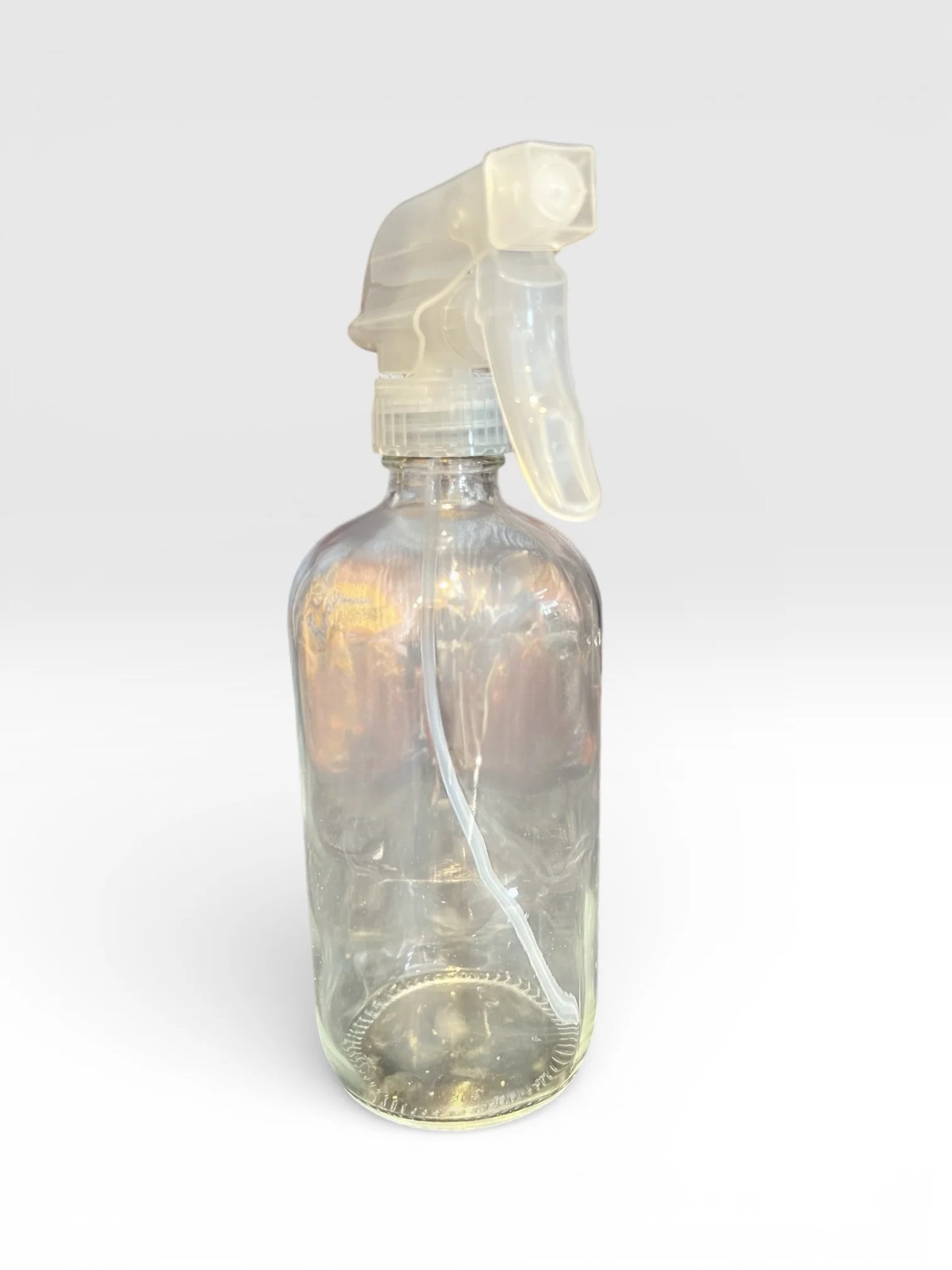 16 oz Clear Glass Spray Bottle // Refillable Container