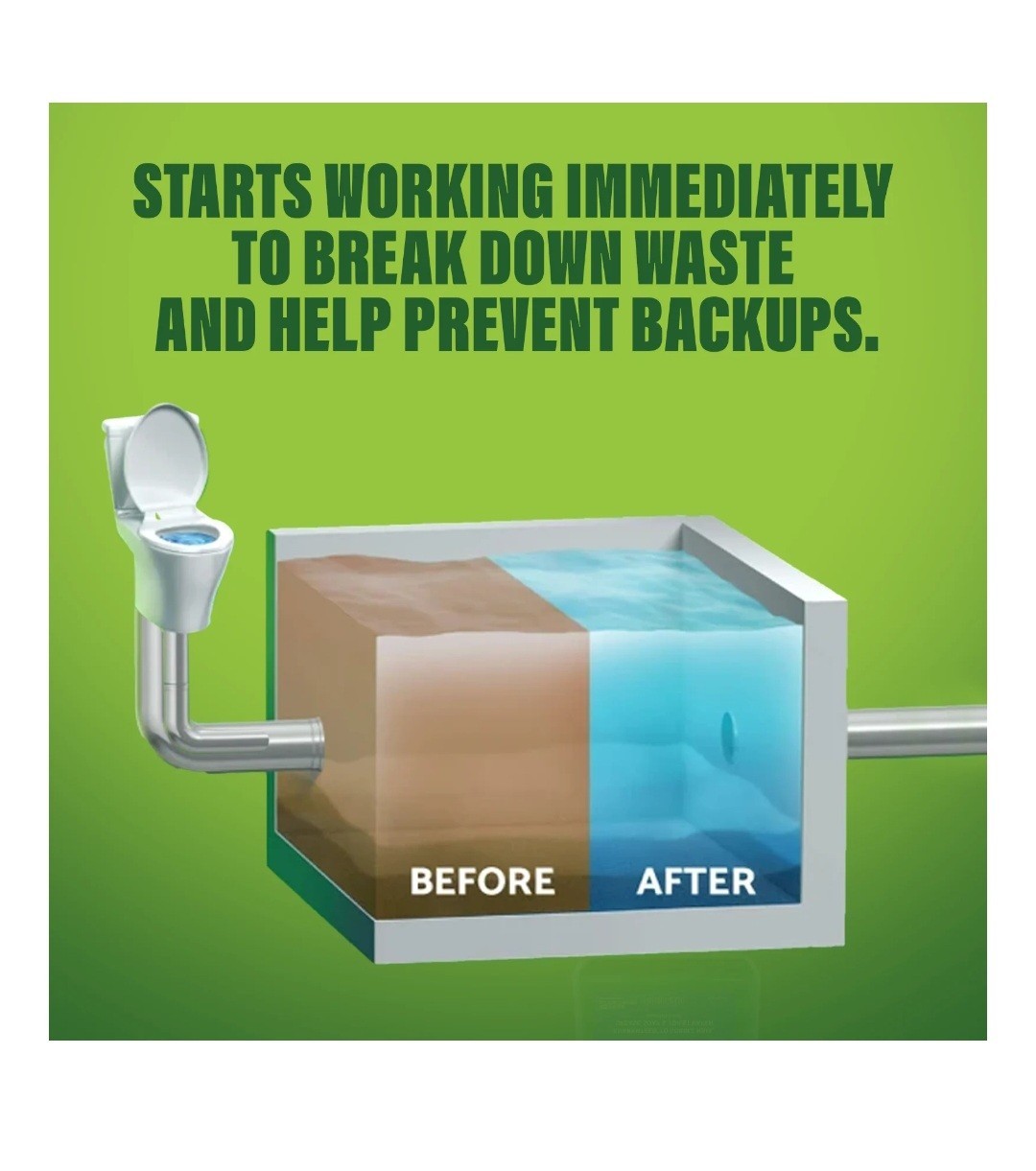 Green Gobbler Ind Septic Saver Tank Treatment Powder – 4 Monthly Doses, 1.7 lbs