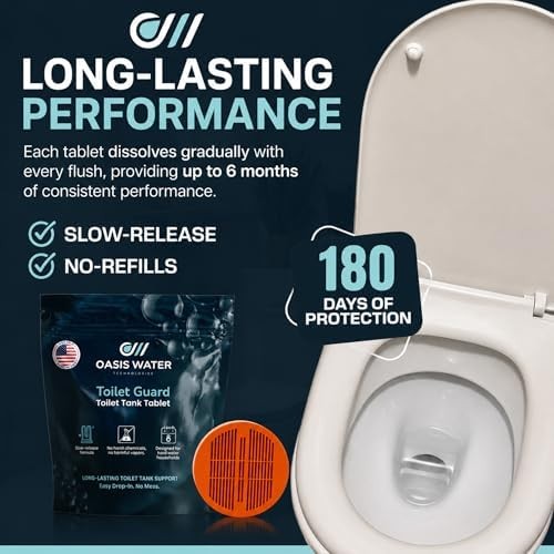 Toilet Guard Drop-In Tank Tablet (1 Tablet) | Up to 180-Day Performance | Helps