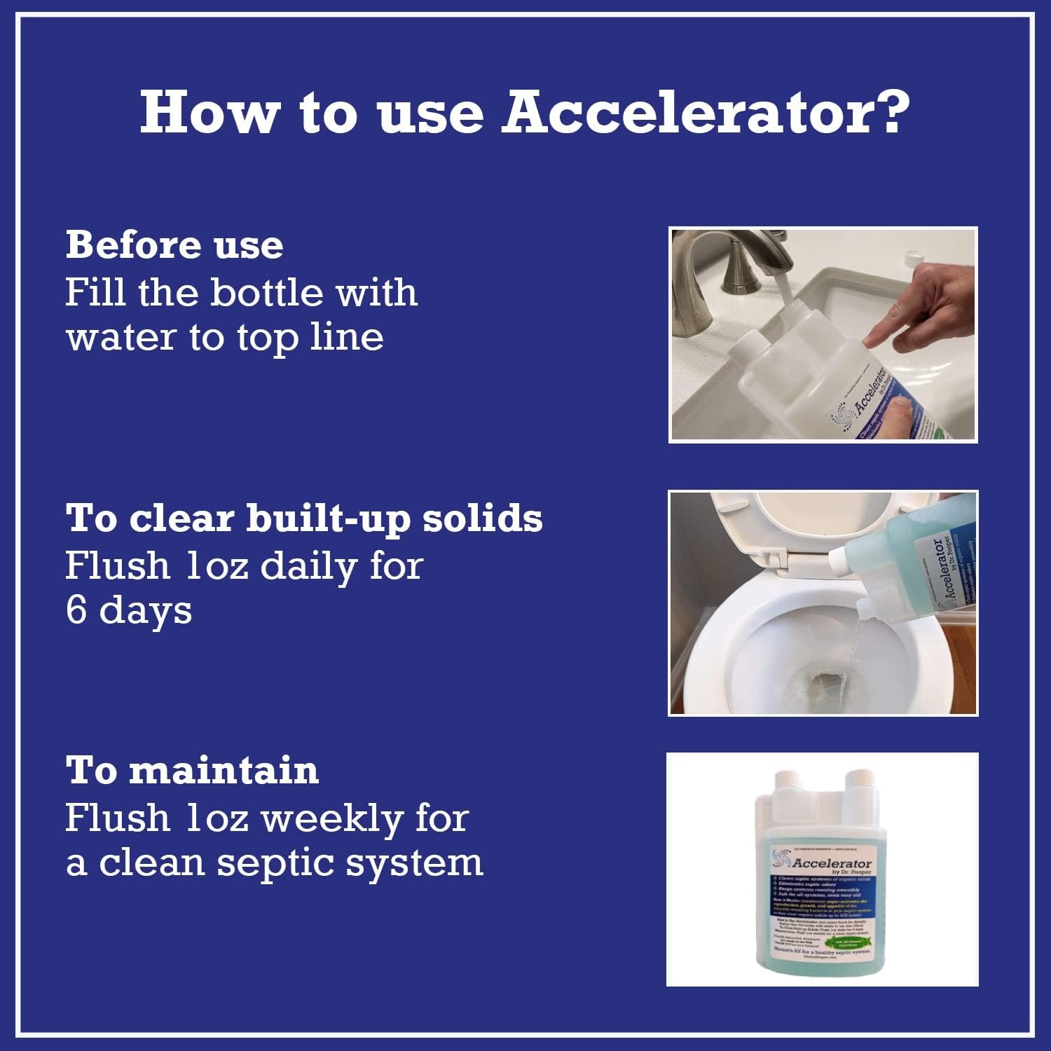Dr. Pooper Accelerator Septic Tank Treatment – Environment-Friendly Septic…