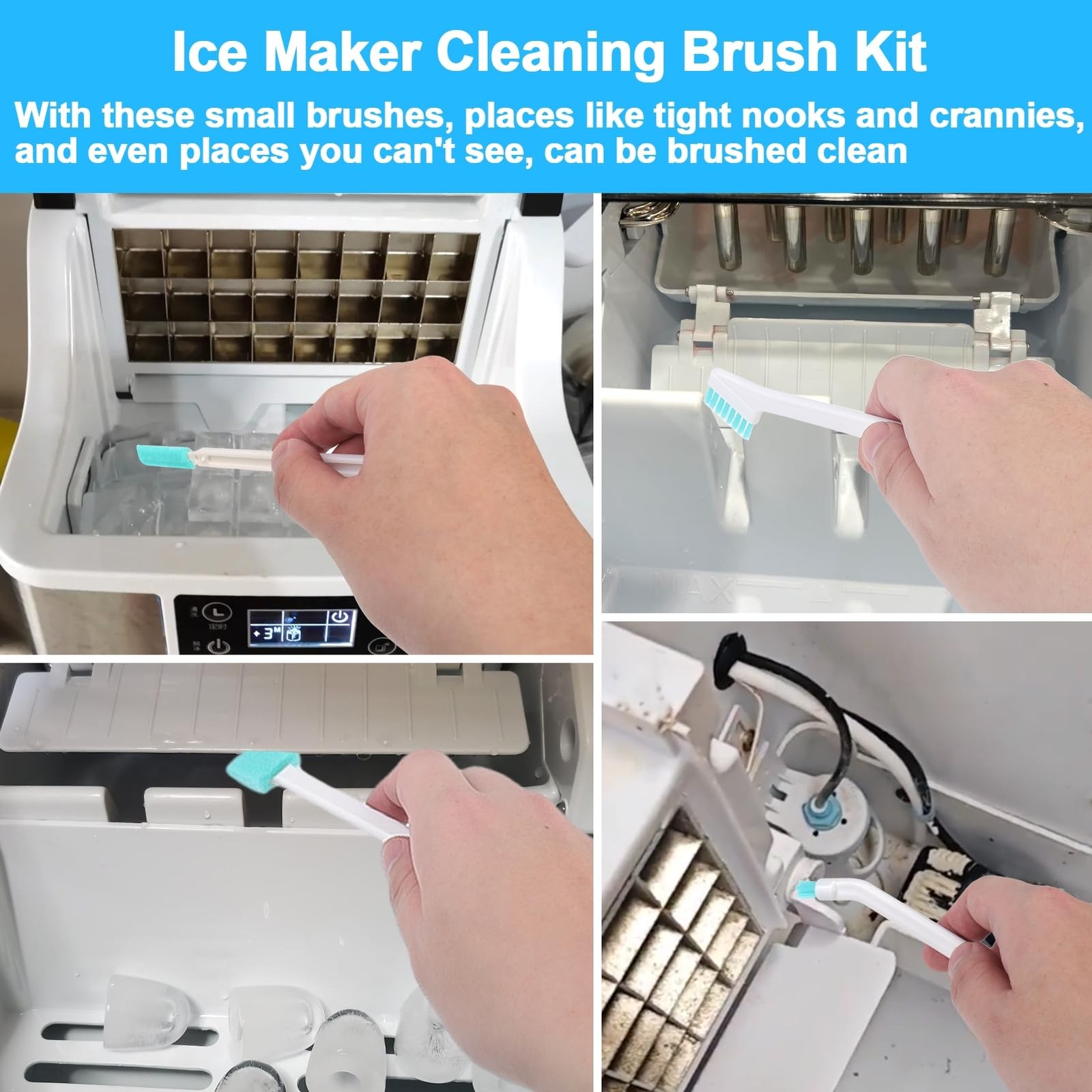 Ice Machine Cleaning Brush Kitice Maker Cleaner Tools Set2 Pcs Extra Long Pipe D