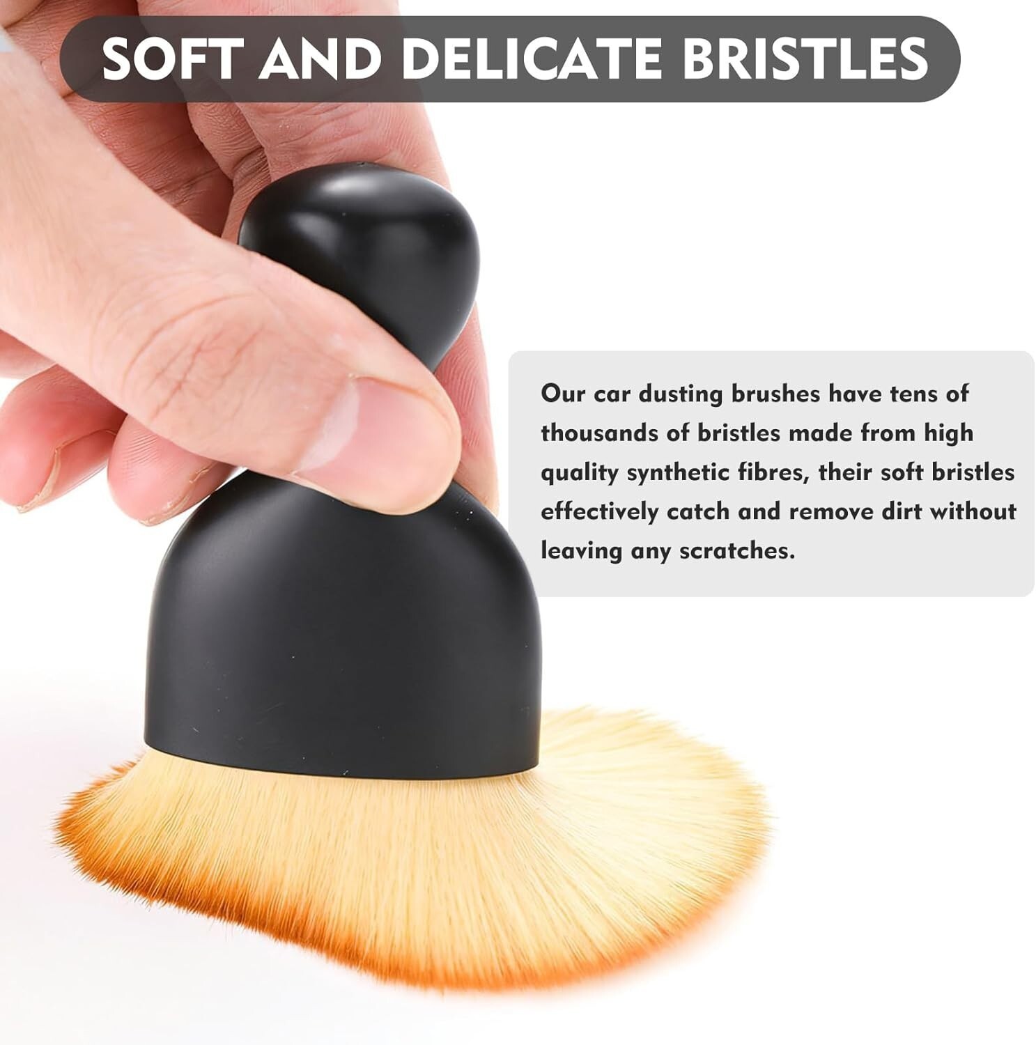 3PCS Car Interior Cleaning Brush Automotive Interior Dusting Brush Soft Bristles