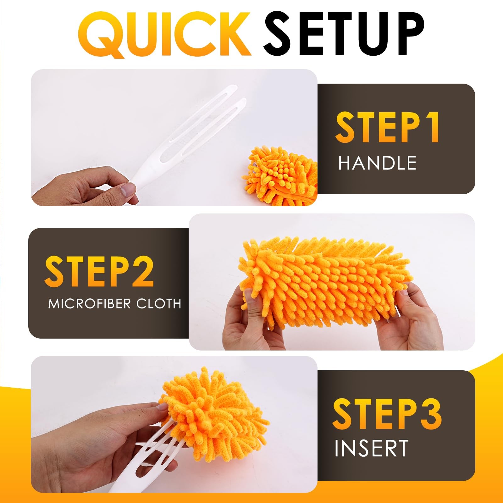 Dusters for Swiffer – Reusable Duster Refill Compatible with Swiffer Hand Dus…