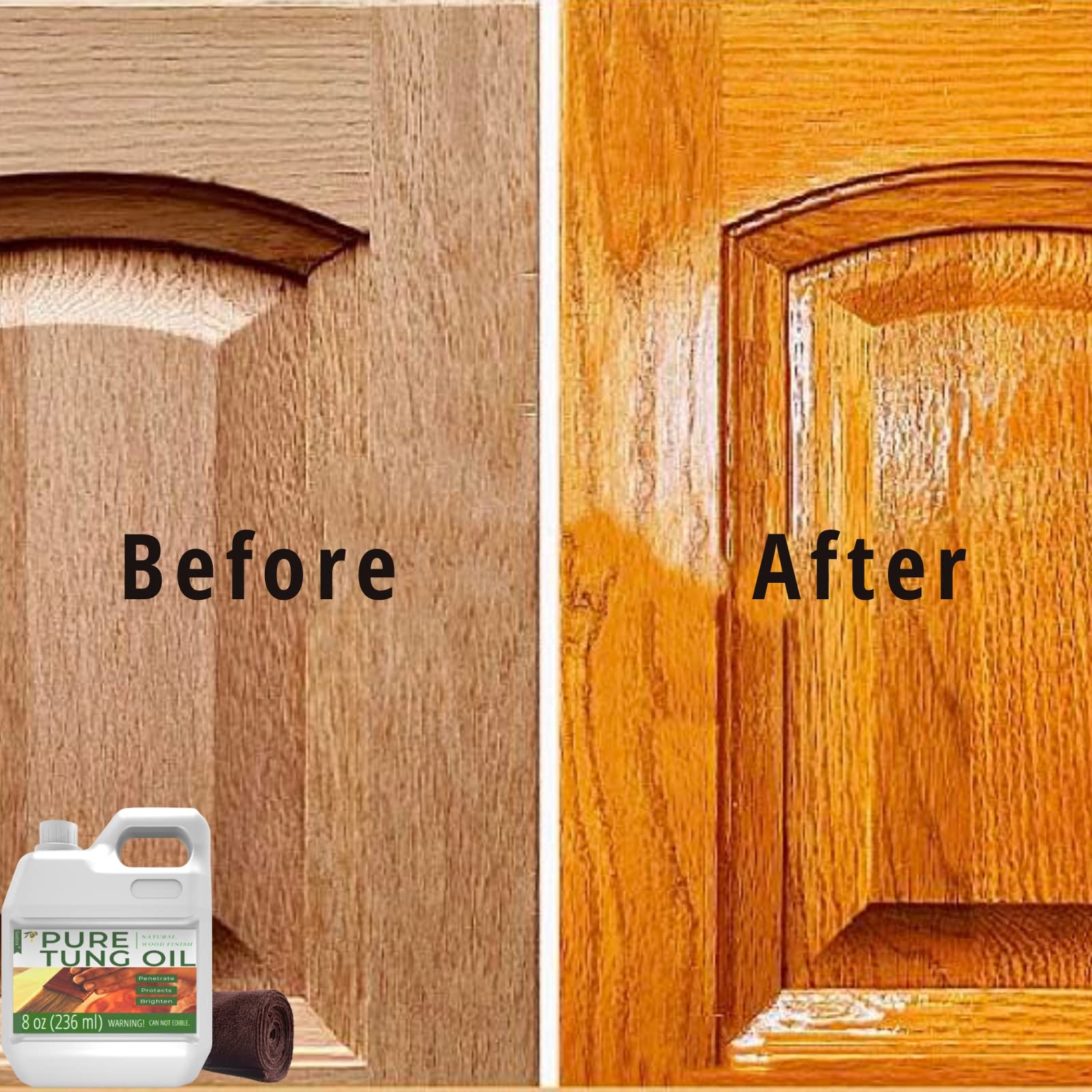 8 oz Pure Tung Oil for Wood Finishing, Wood Sealer for Indoor & Outdoor Favor…