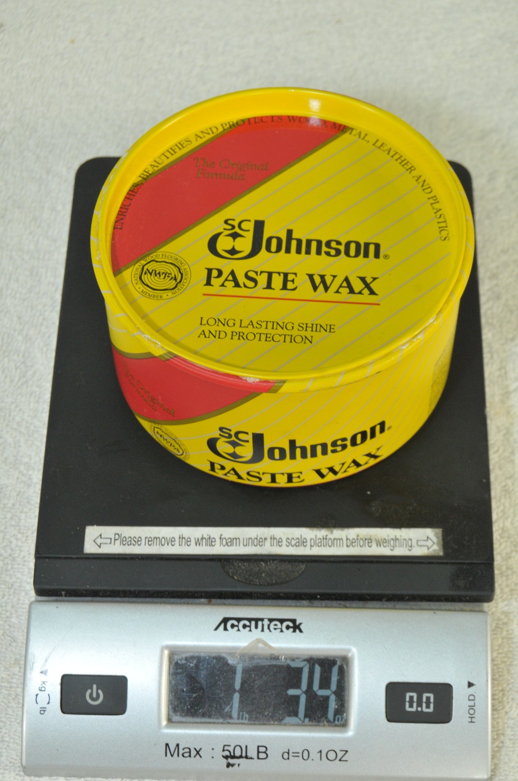 SC Johnson Paste Wax The Original Formula 16 oz Size Can Discontinued Item