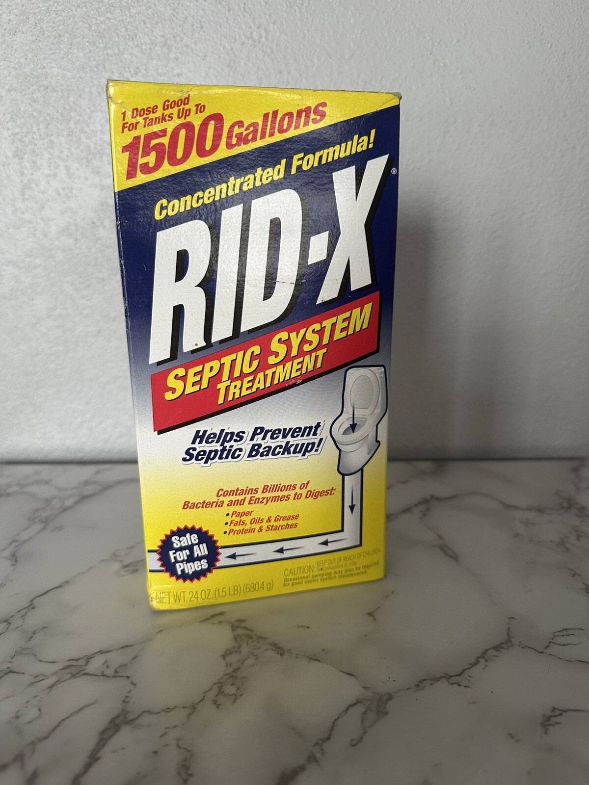 RID-X Septic System Treatment. 24 Oz / 1.5 Lb. New. Sealed. One Month Supply