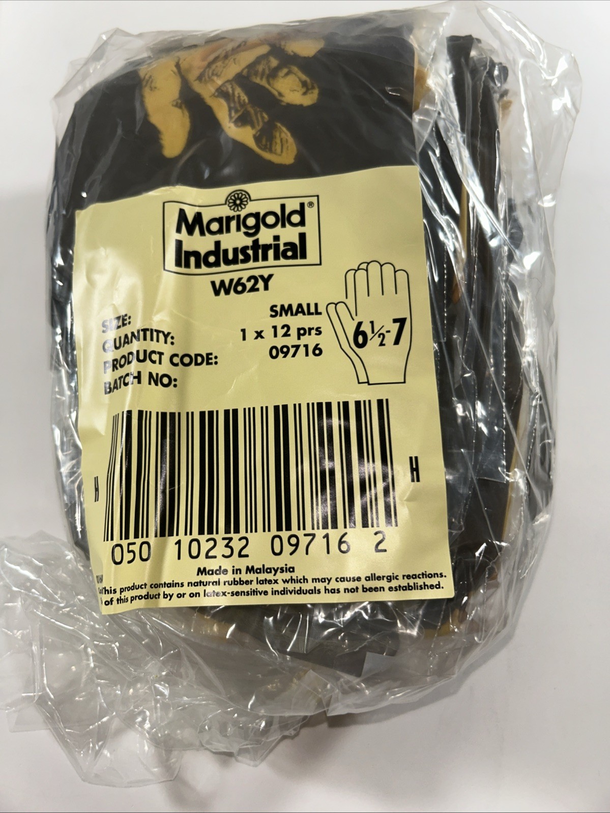 Marigold Industrial Yellow Rubber Gloves W62Y Size: Small 12 Pairs NEW!