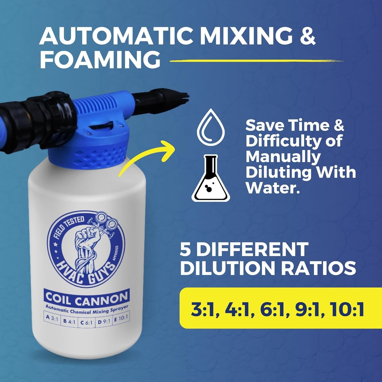 Automatic Mixing Sprayer for AC Coils | 5 Ratios