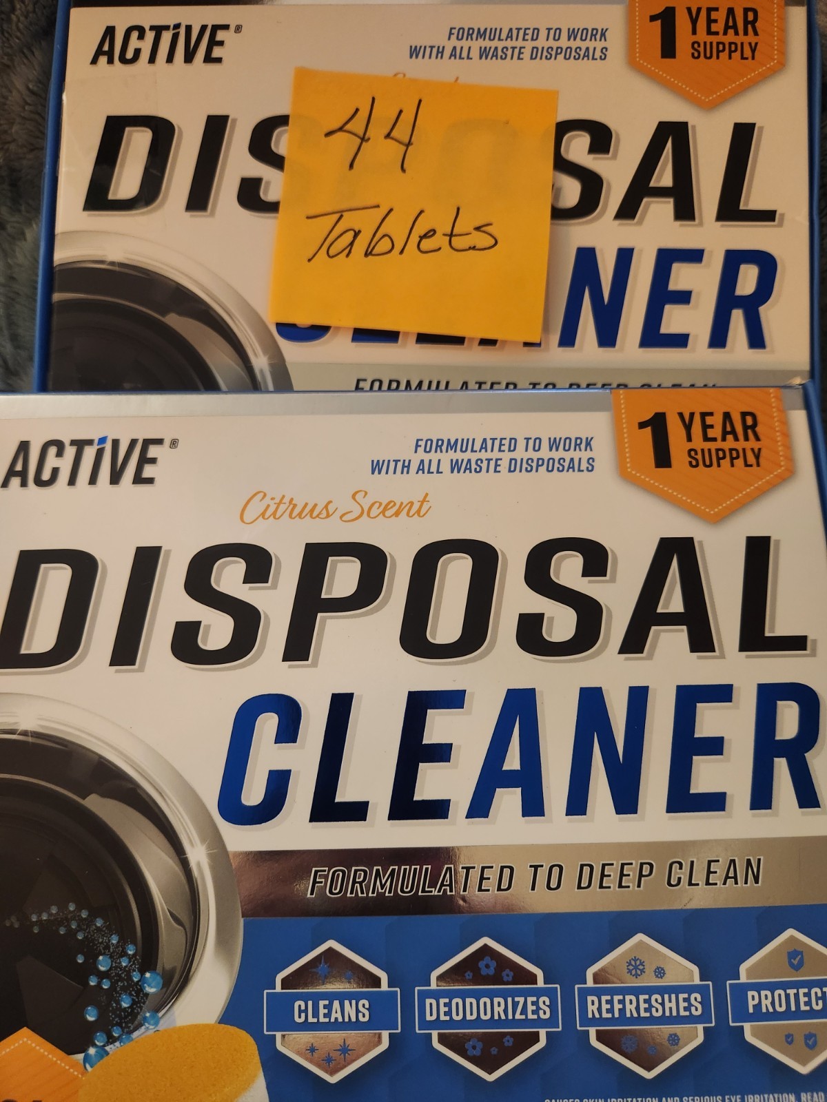 Lot of 2 Garbage Disposal Cleaner Deodorizer Tablet 24 Pack Citrus Scent