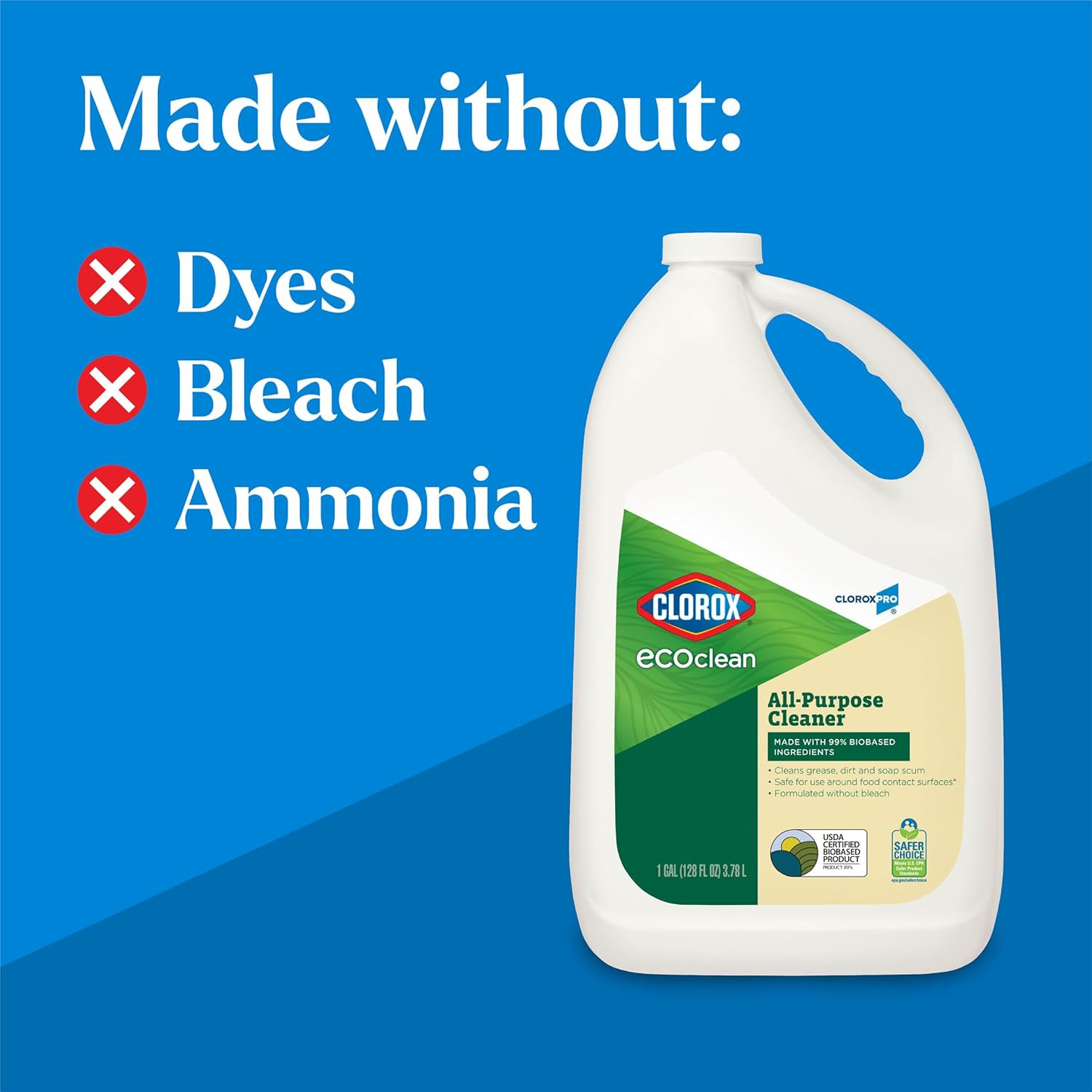 Clorox Ecoclean All-Purpose Cleaner Refill, 128 Fluid Ounces, Pack of 4