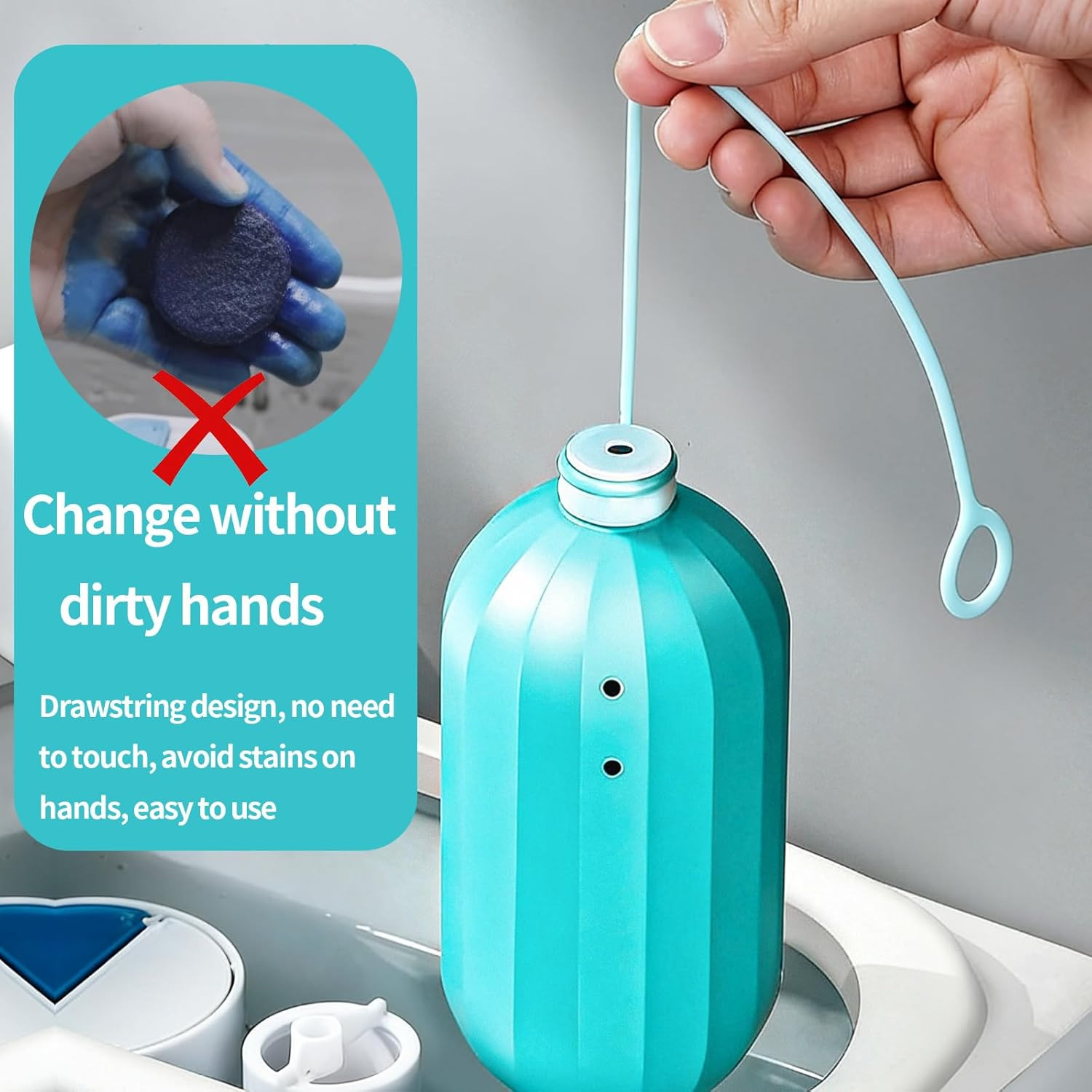 Automatic Toilet Bowl Cleaner, Long Lasting Toilet Tank Cleaner Tablets in Bottl