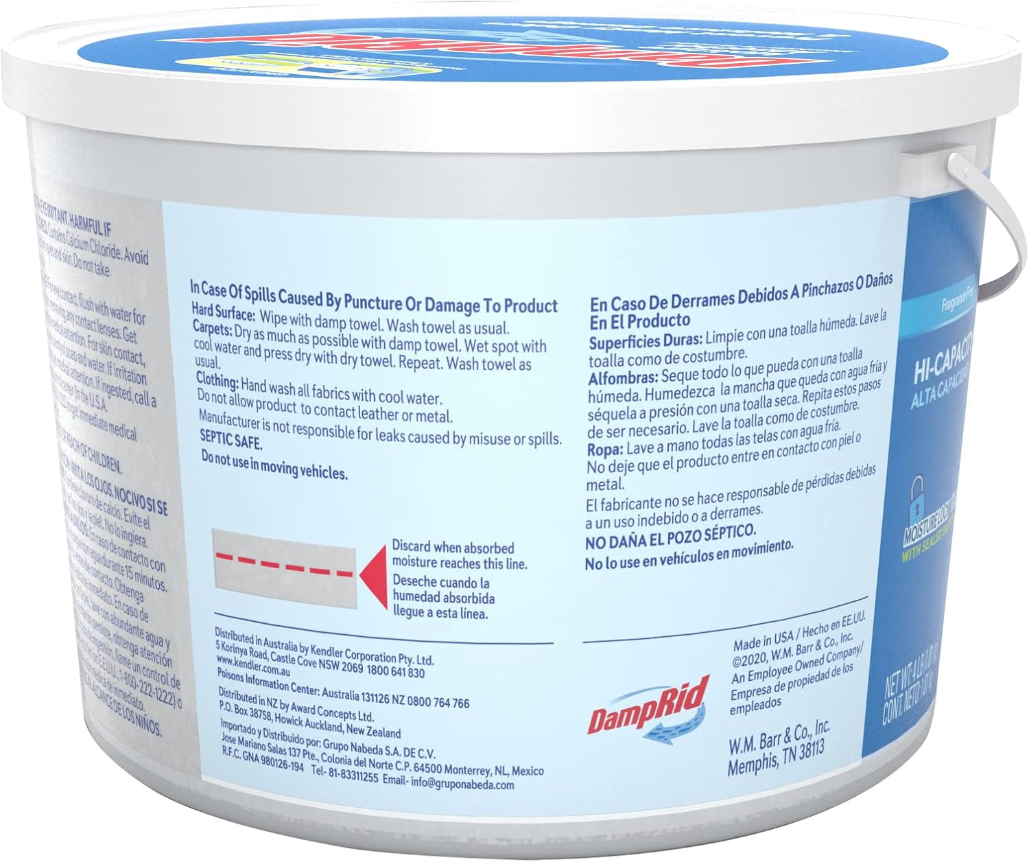 Damprid Moisture Absorber Hi-Capacity Bucket, 4 Lb., Fragrance Free, for Fresher