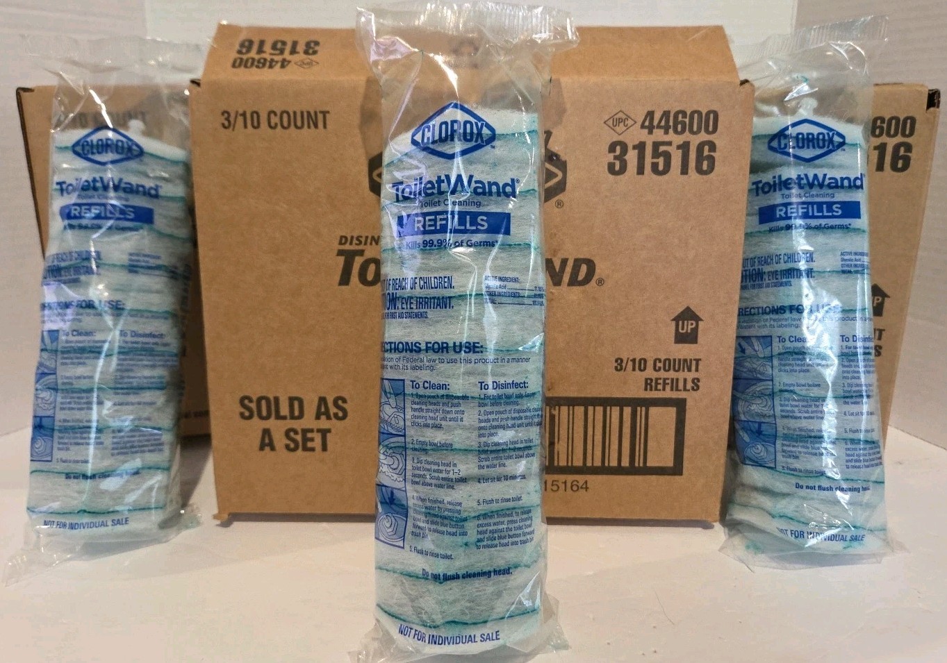 Clorox ToiletWand Scrubbing Cleaning Pad/Head Disposable Refills Lot 90pc/3 Case