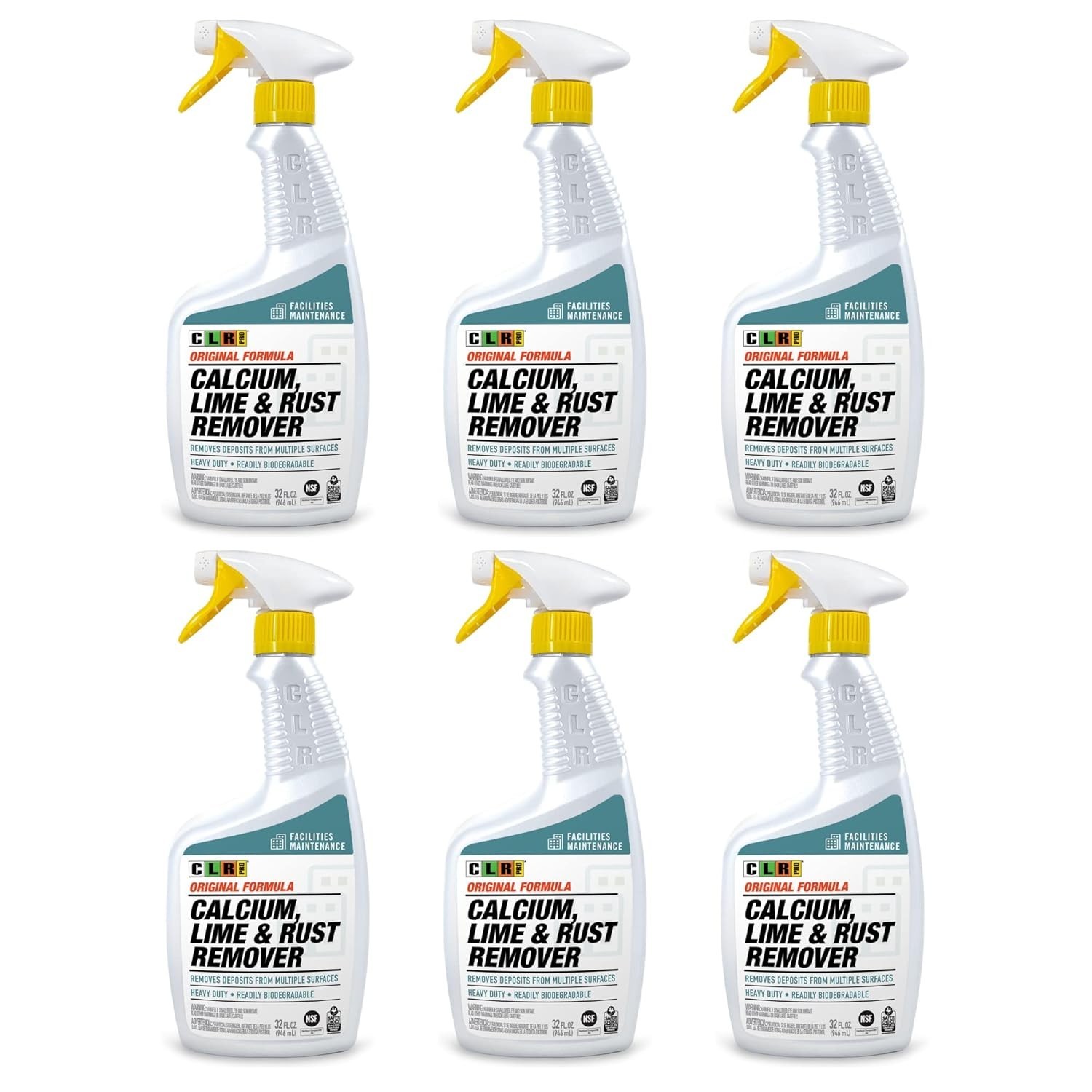 CLR PRO FM-CLR32-6PRO 32 oz Spray Calcium, Lime, & Rust Remover (6/pk) New