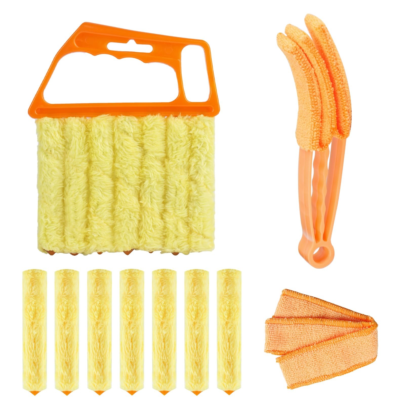10 Pack Window Blind Cleaner Set 7 Finger Brush and Shutter Cleaning Tool