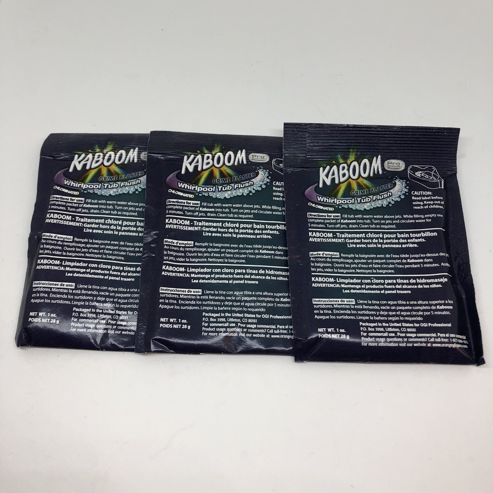 Kaboom Grime Blaster Whirlpool Tub Flush 1 Oz Packets / Set of 30