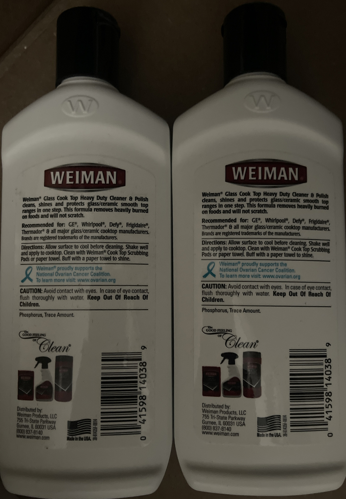 6 WEIMAN GLASS COOK TOP CLEANER /POLISH 10 oz SIX PACKS NEW