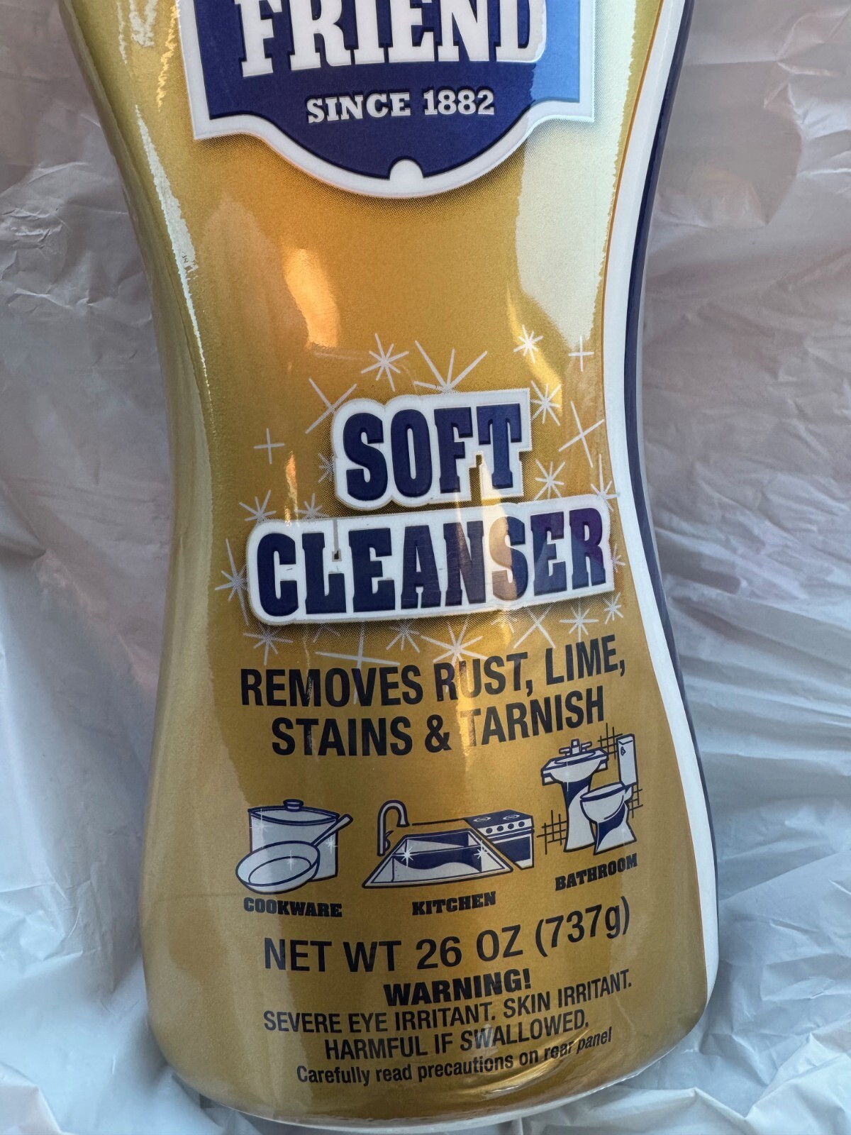 Bar Keepers Friend 26 oz All-Purpose Cleaner Soft Cleanser Liquid NEW
