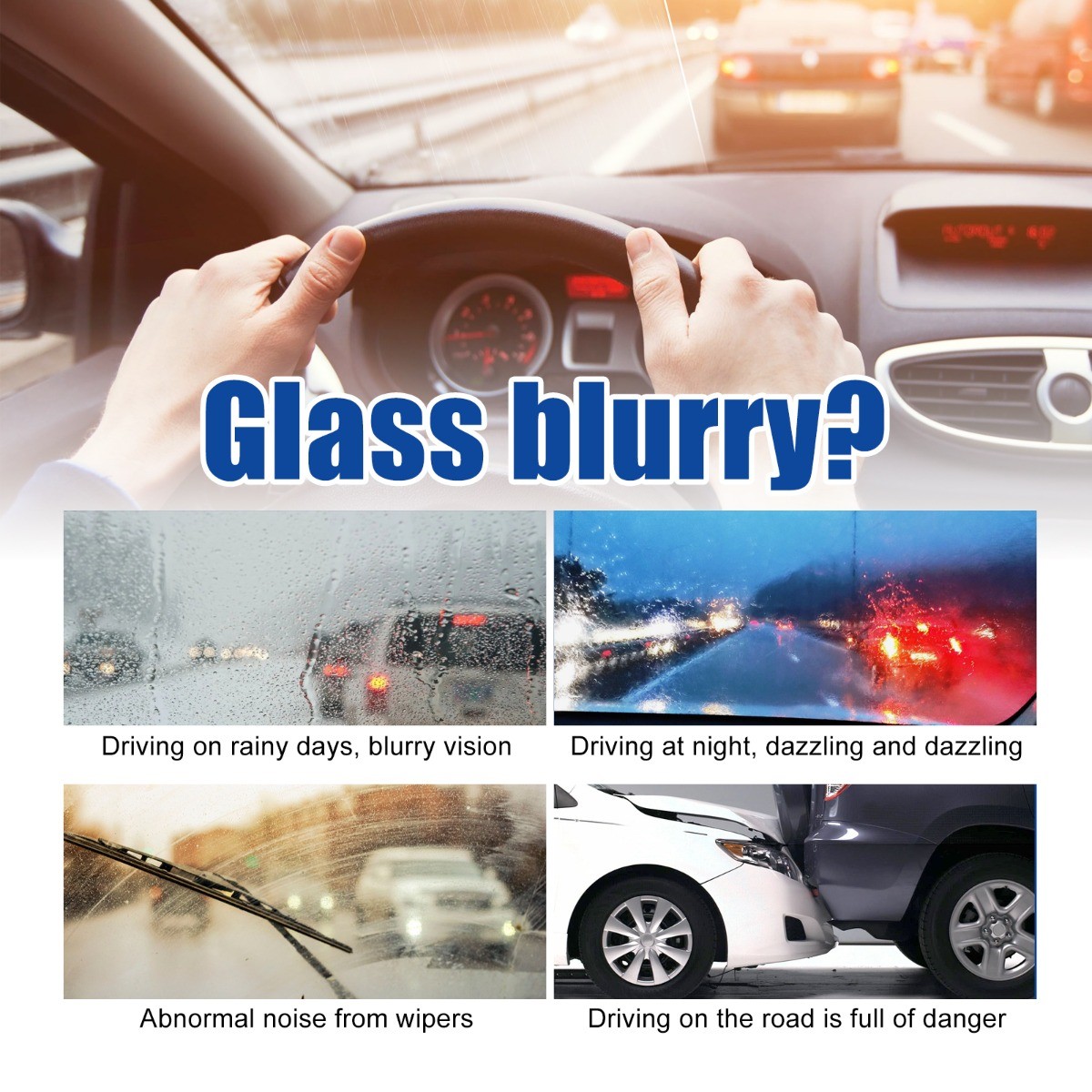 Car Windscreen Glass Cleaner Degreaser Removes Stubborn Grease Water Stains