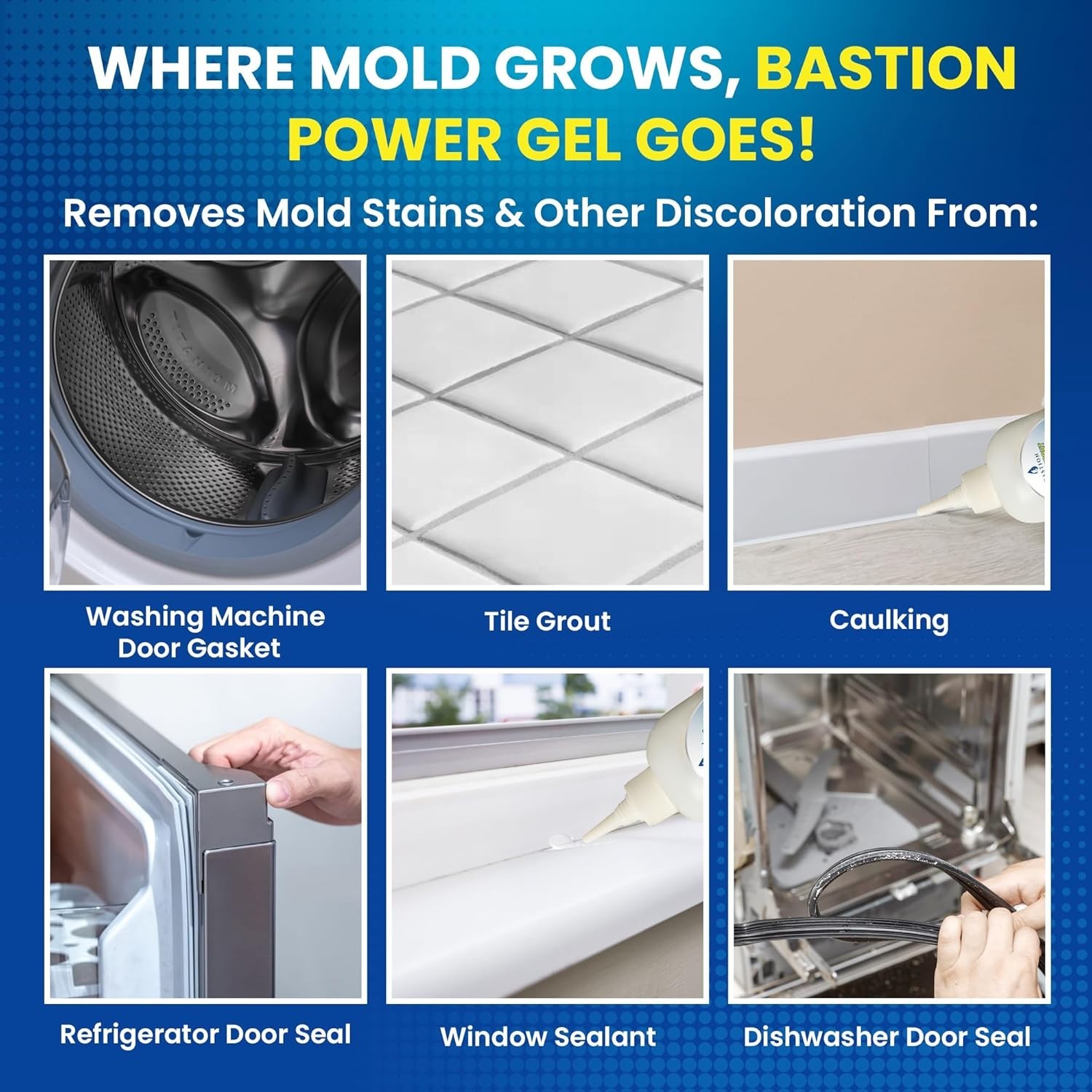 Mold Stain Remover Power Gel Cleaner Heavy Duty Cleaning Solution for Front Load