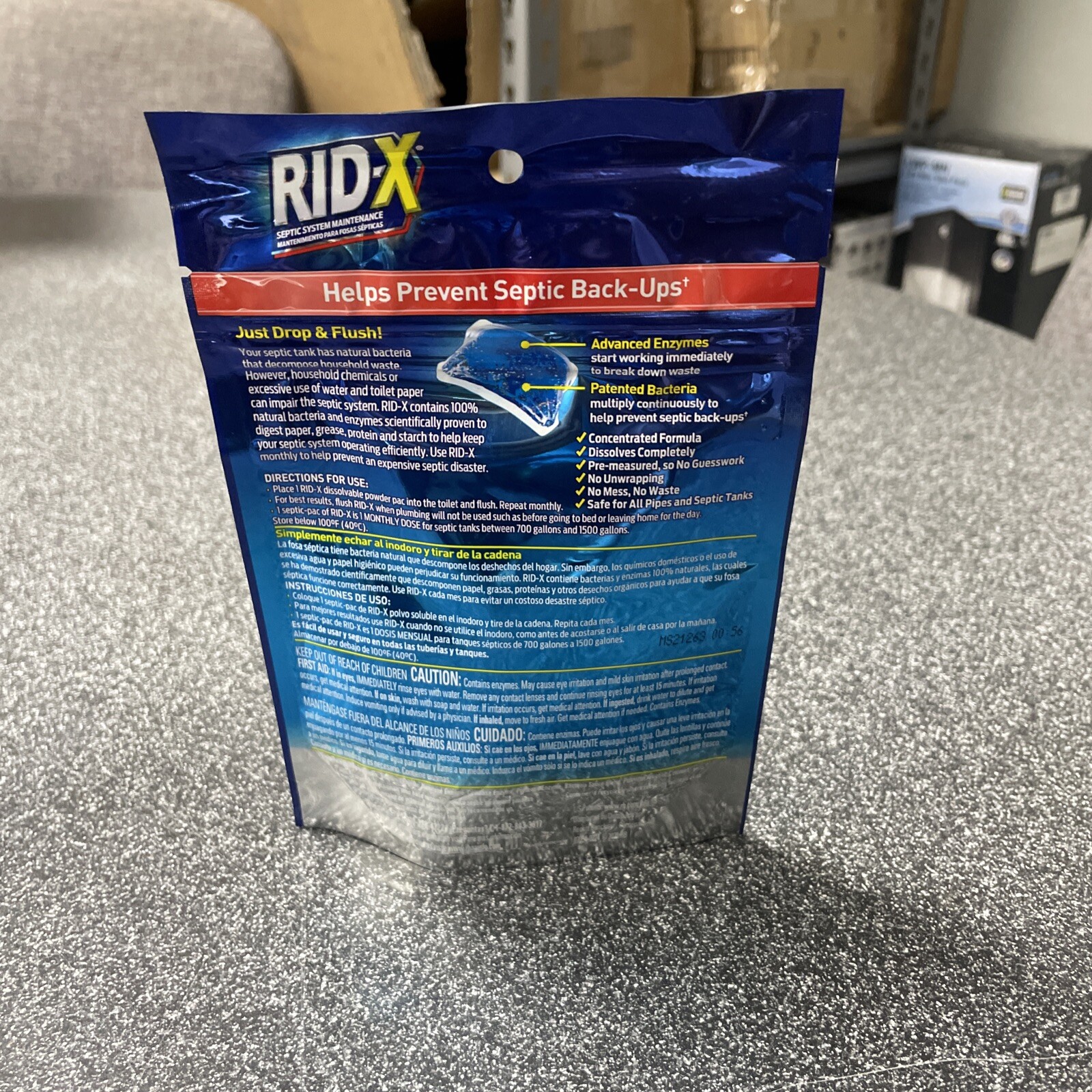 RID-X Septic Tank Treatment, 2 Month Supply of Septi-Pacs, 2.1oz, 100% Biobased