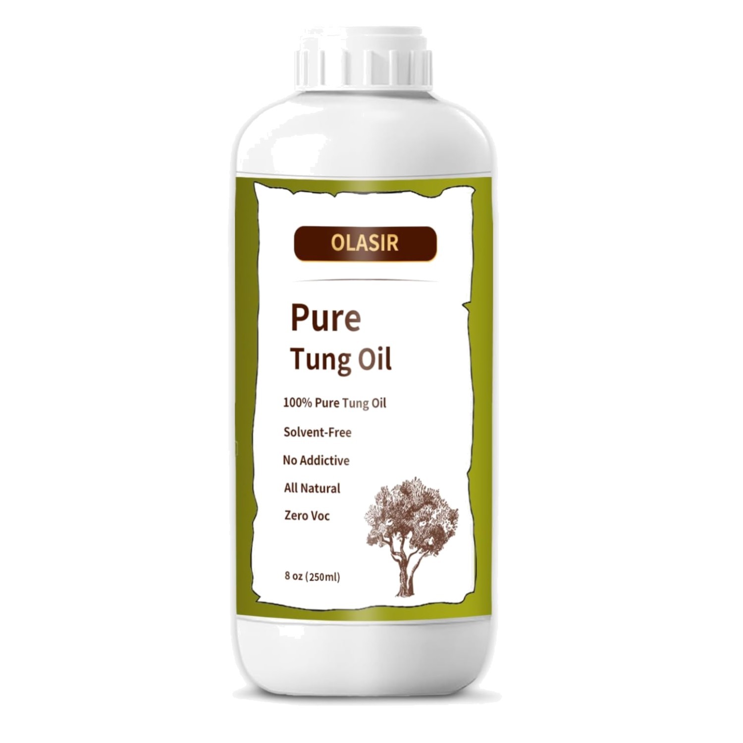 8 oz 100% Natural Pure Tung Oil for Wood Finishing Food Grade Safe, Waterproof T