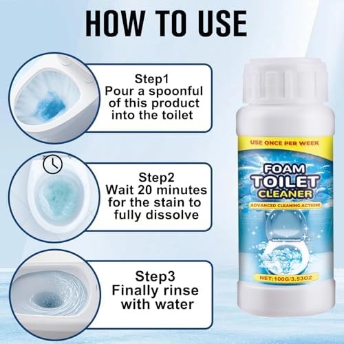 Foam Toilet Cleaner, 2025 NewToilet BowlCleaner, Advanced Toilet Cleaner for Hom