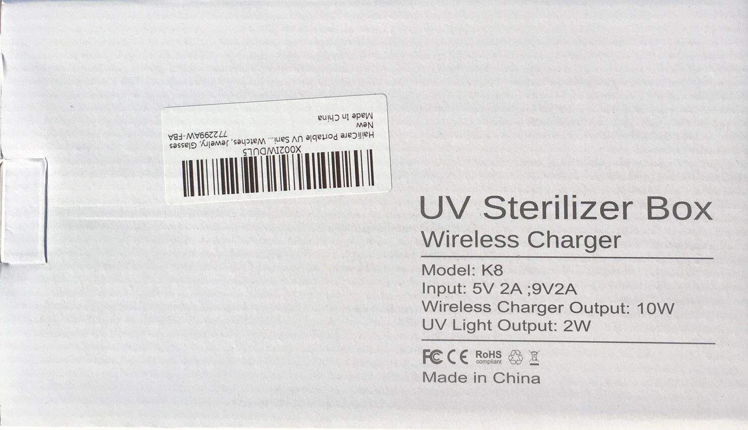 Multifunction UV Sterilizer Disinfection Storage Box With Wireless Charger———30