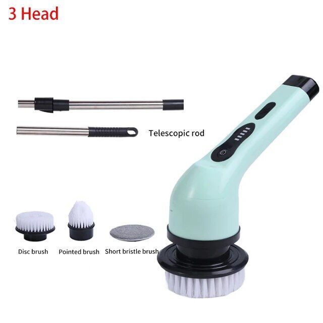 Wireless Home Cleaning Electric Rotating Cleaner Bathroom Window Kitchen Brushes