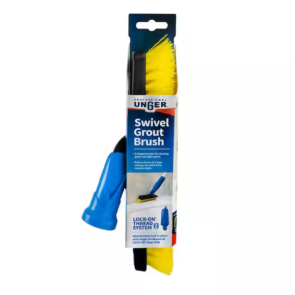 Swivel Grout Brush Tile Floor Scrub Brush Deck Shower Cleaning Tool Heavy Duty