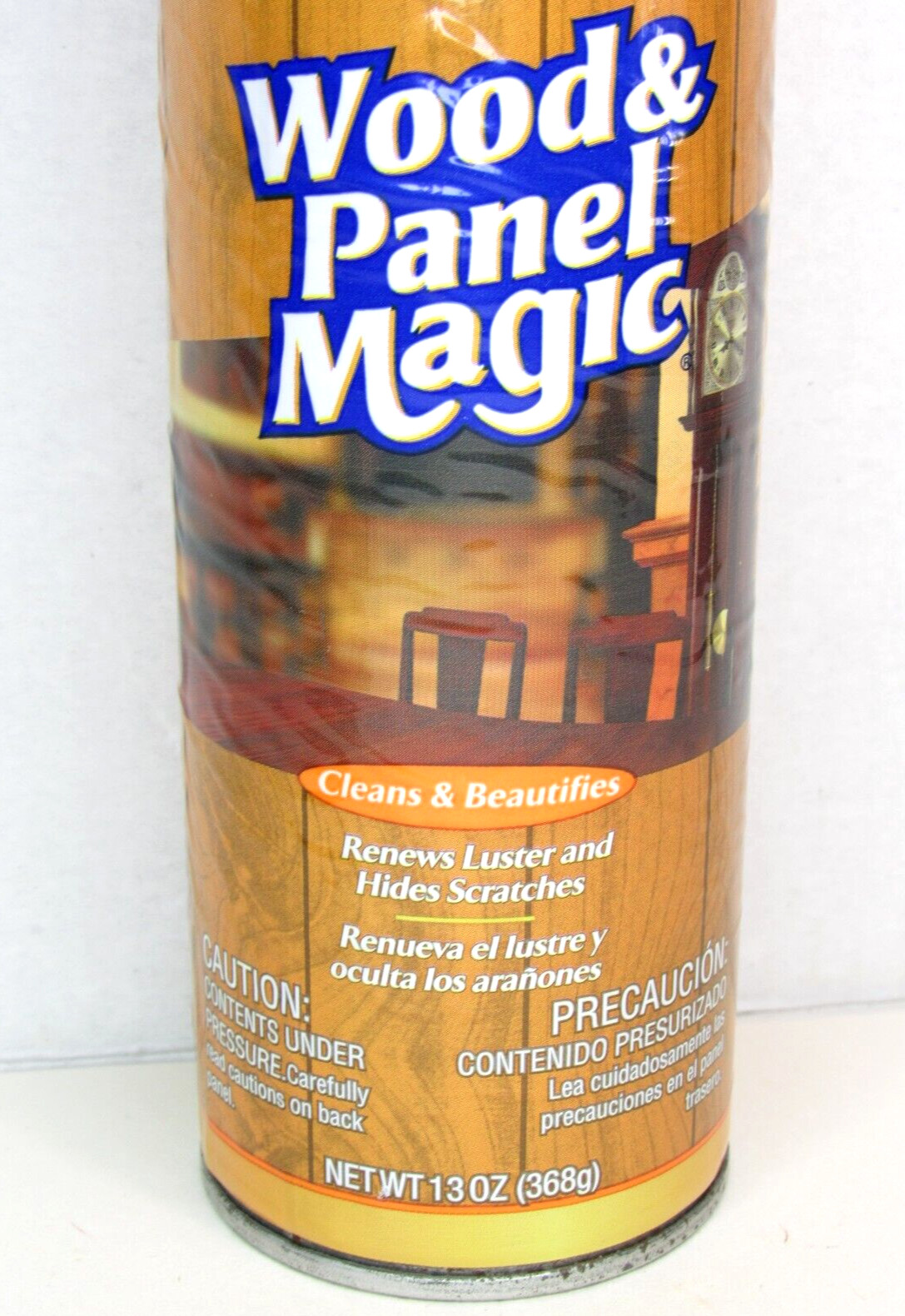 Vtg Full Wood & Panel Magic One Step 13oz Aerosol Cleaner Spray Renew Luster NOS