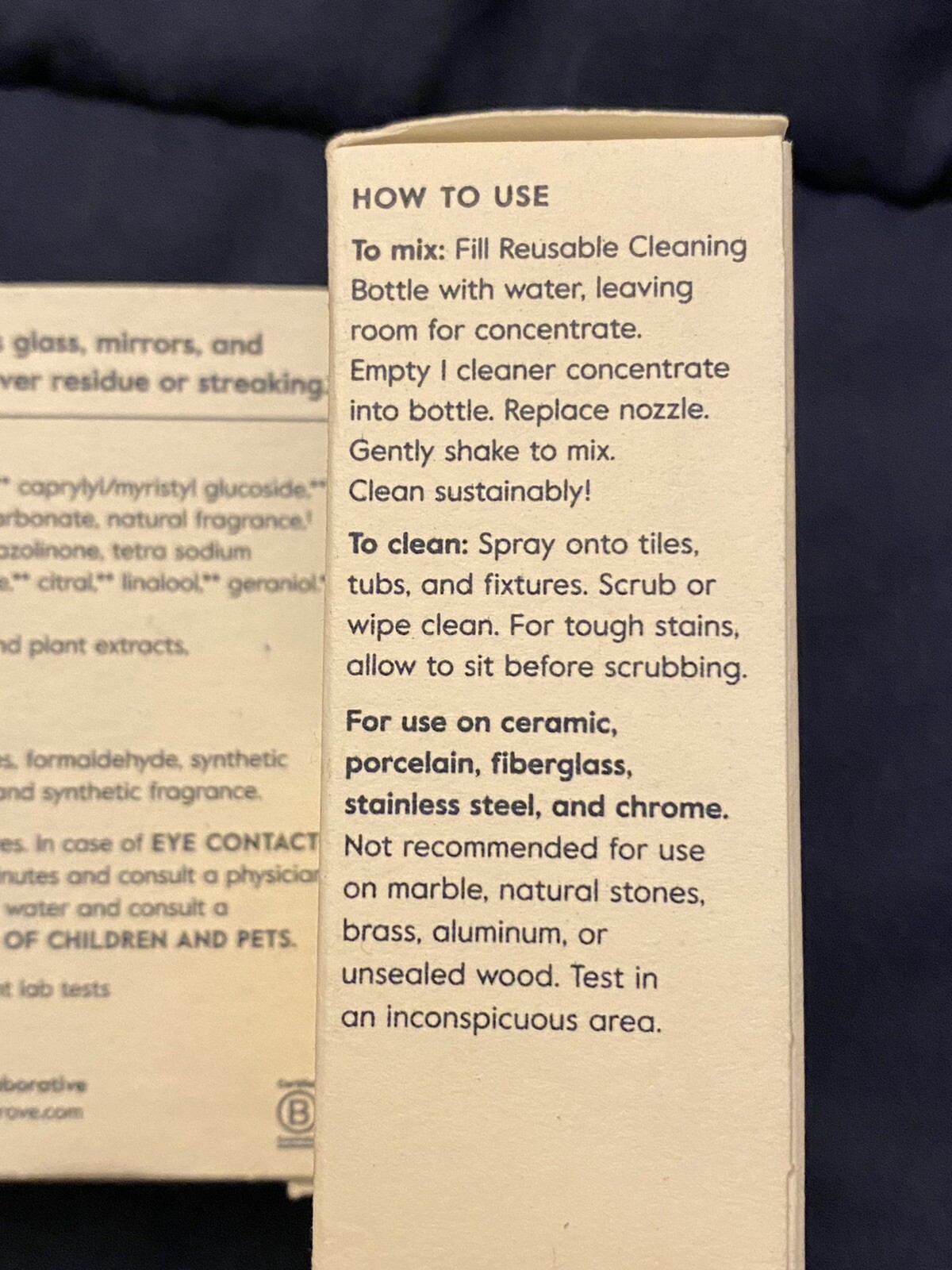 Lot 2 Grove co. Glass Cleaner & Tub / Tile Lemon Eucalyptus Concentrates