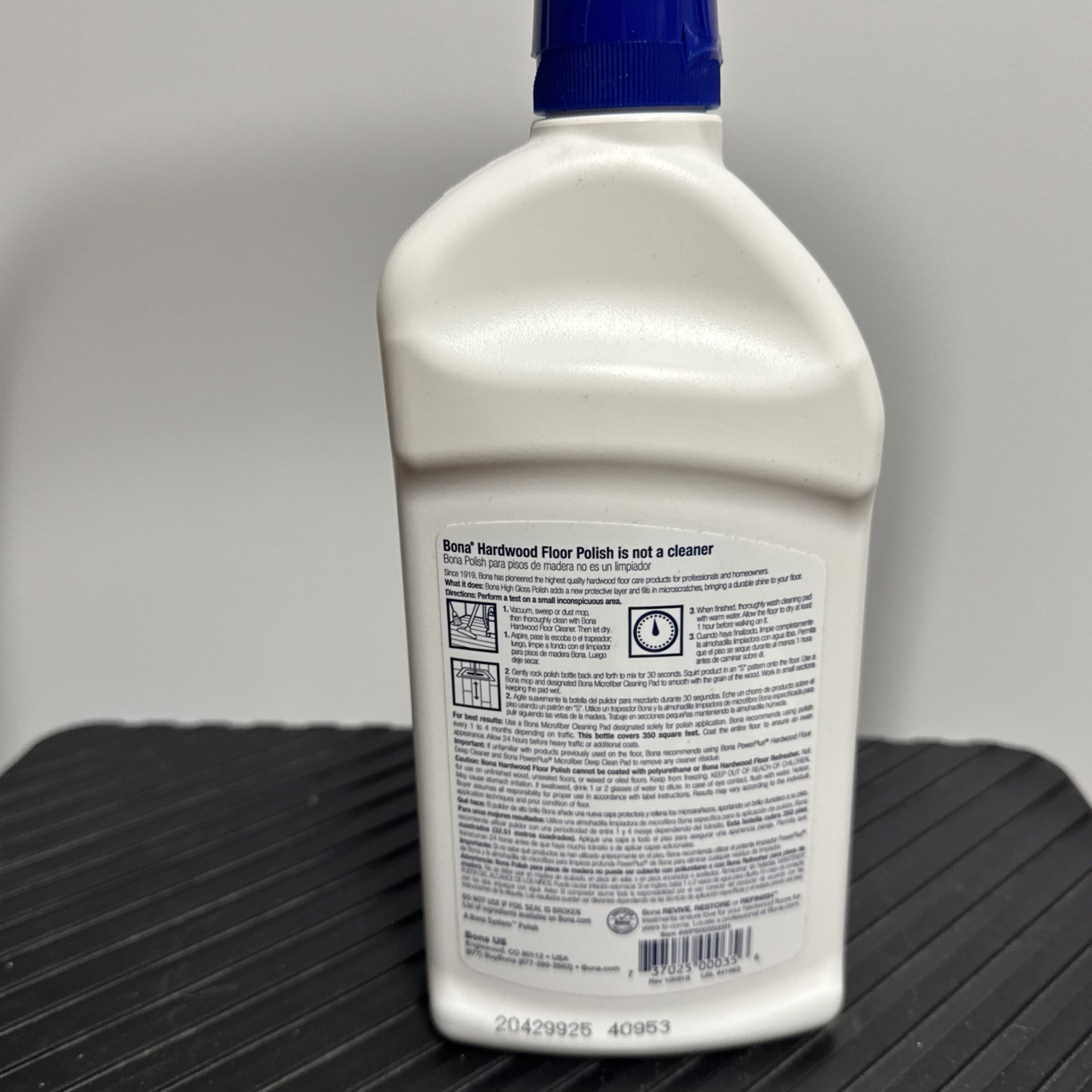 Bona Hardwood Floor Polish Quick & Easy Polishing HIGH GLOSS 24 fl oz bottle NEW