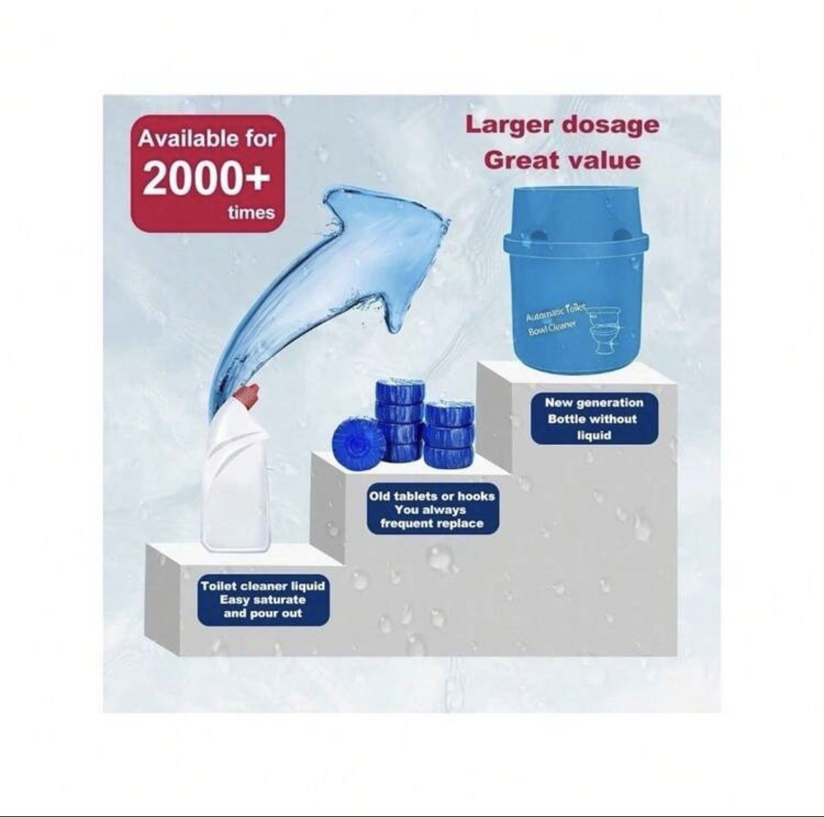 Krazy Klean Pro Toilet Bowl Cleaner, 2 Packs For $24.99