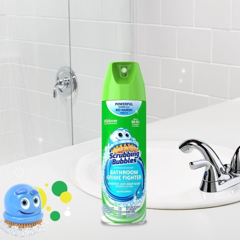 Scrubbing Bubbles 25oz Foaming Bathroom Cleaner – Rainshower Scent (4-Pack)