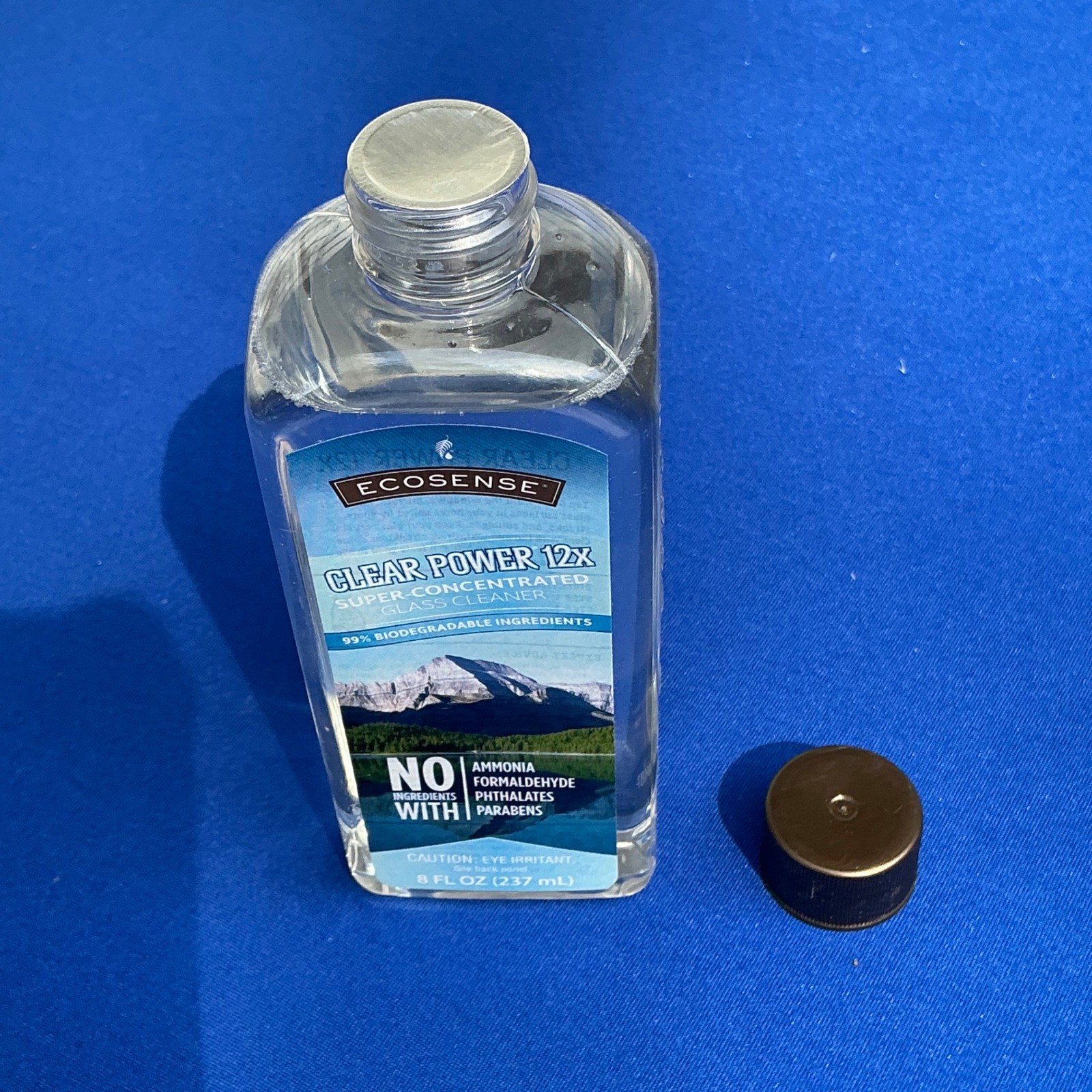 EcoSense Glass Cleaner Clear Power 12X 8oz Clear Super-Concentrated Streak-Free