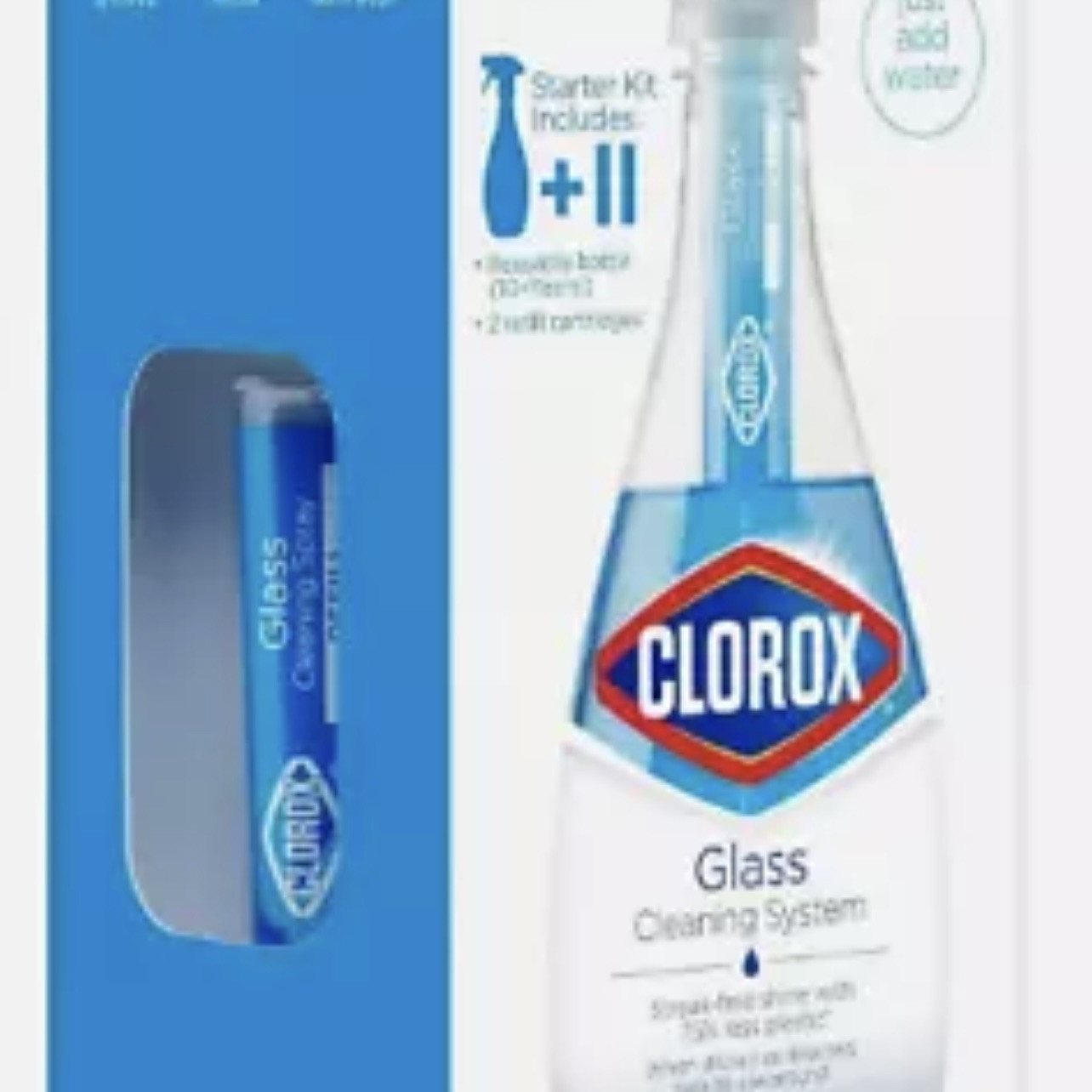 Clorox Glass Cleaner Cleaning System with one Reusable 0.66 Fl Oz (Pack of 1)