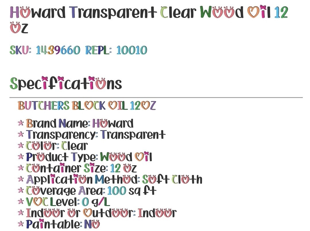 Howard Transparent Clear Wood Oil 12 oz