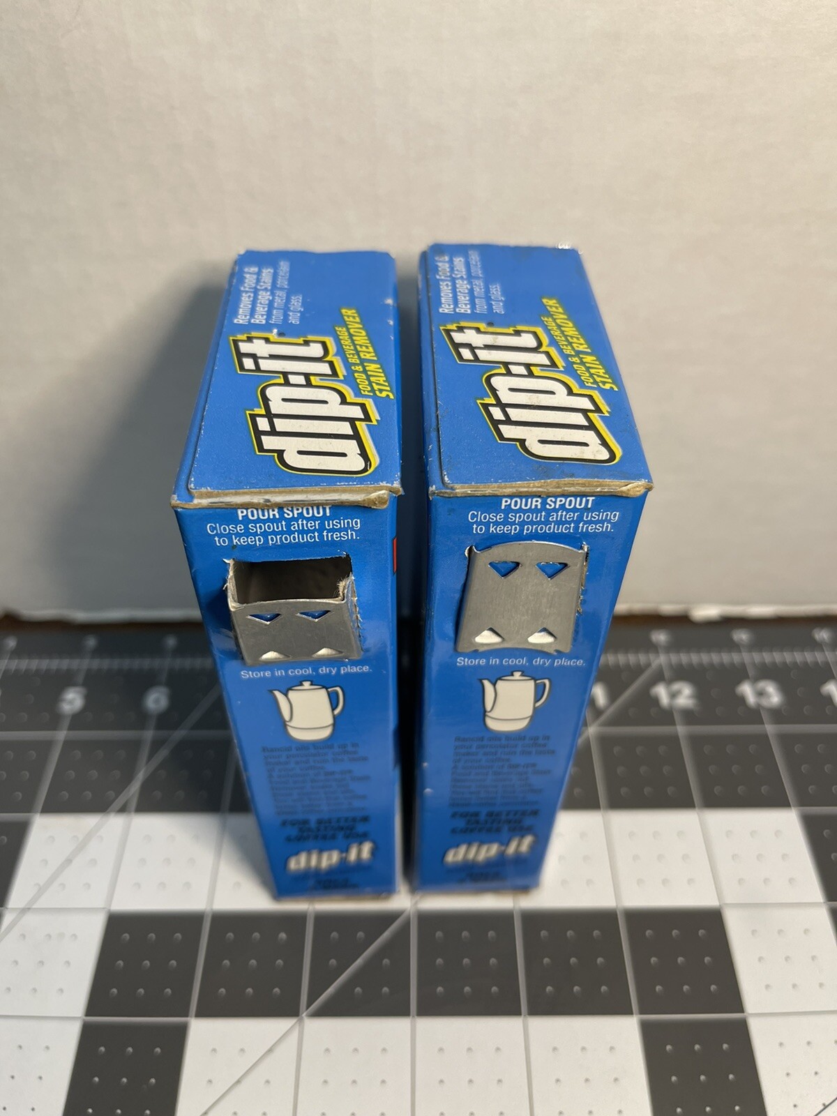 Dip-It Food & Beverage Stain Remover 2-5 oz Boxes Hard Powder Vintage