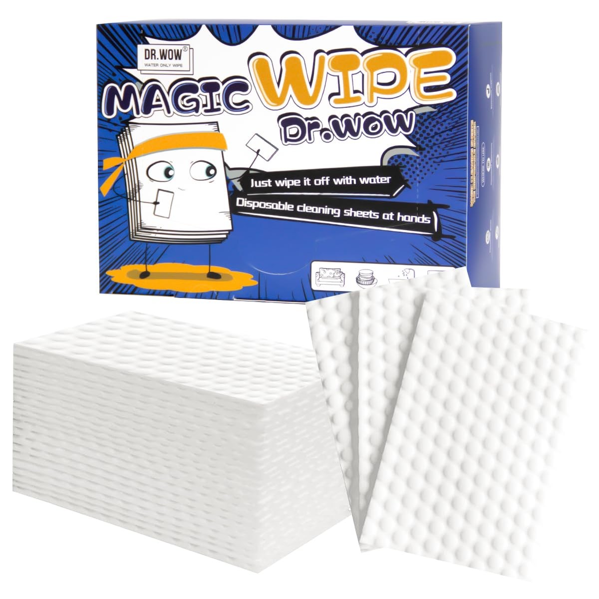 Magic Sponge 48pc Ultra-Thin High-Density Melamine Cleaning Sheets Scratch-Free