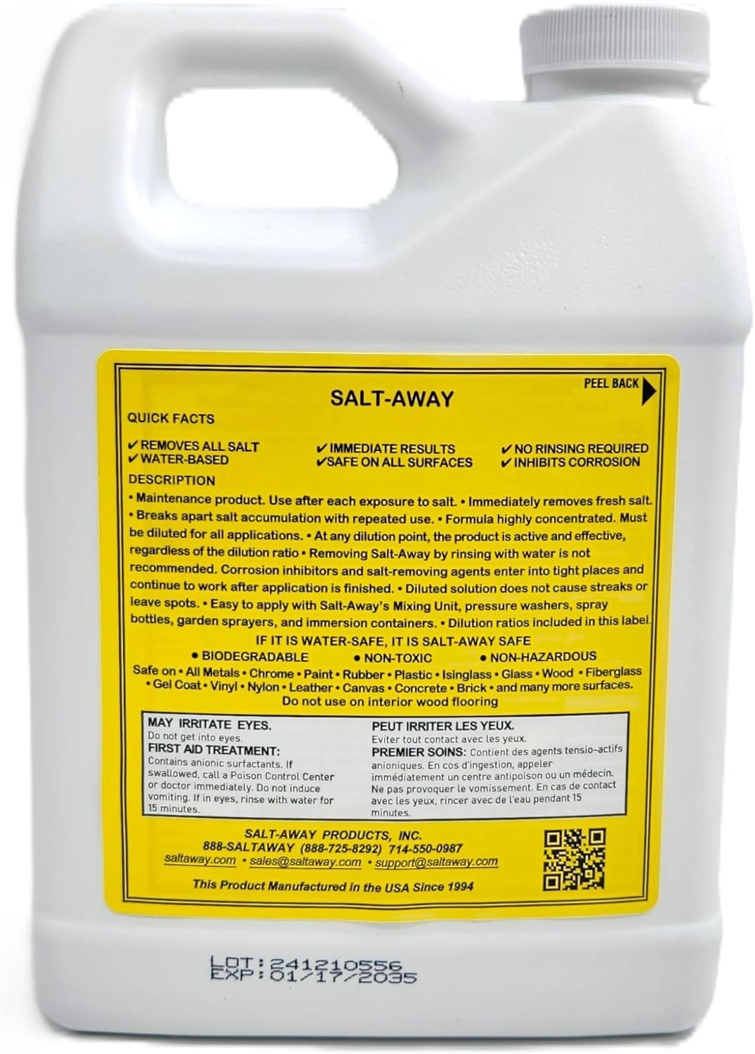 Fresh Scented, Water-Based Salt Solution – Concentrate Quart for All Surfaces