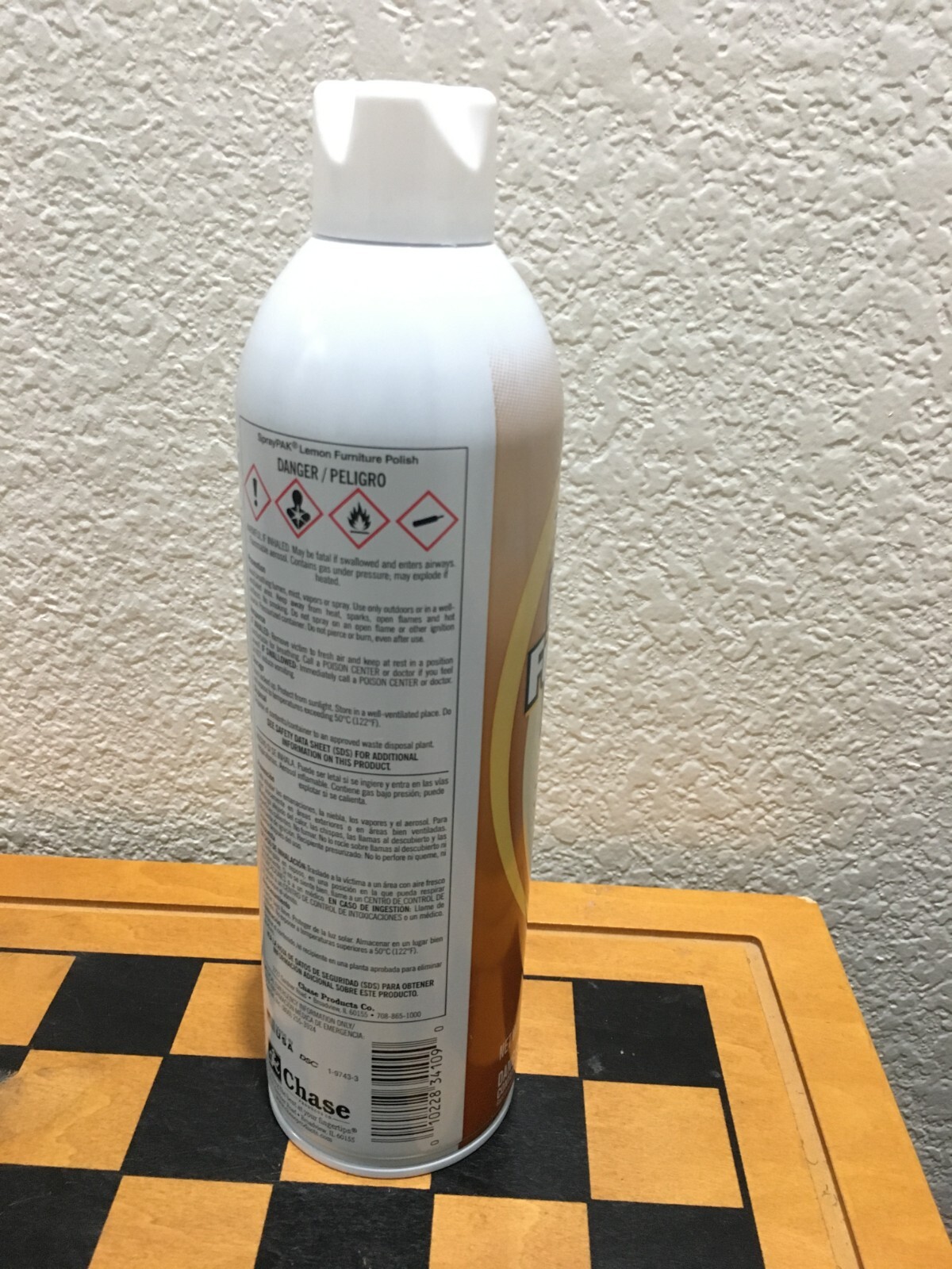 SprayPak Lemon Furniture Polish 17 oz Can Cleaning Product