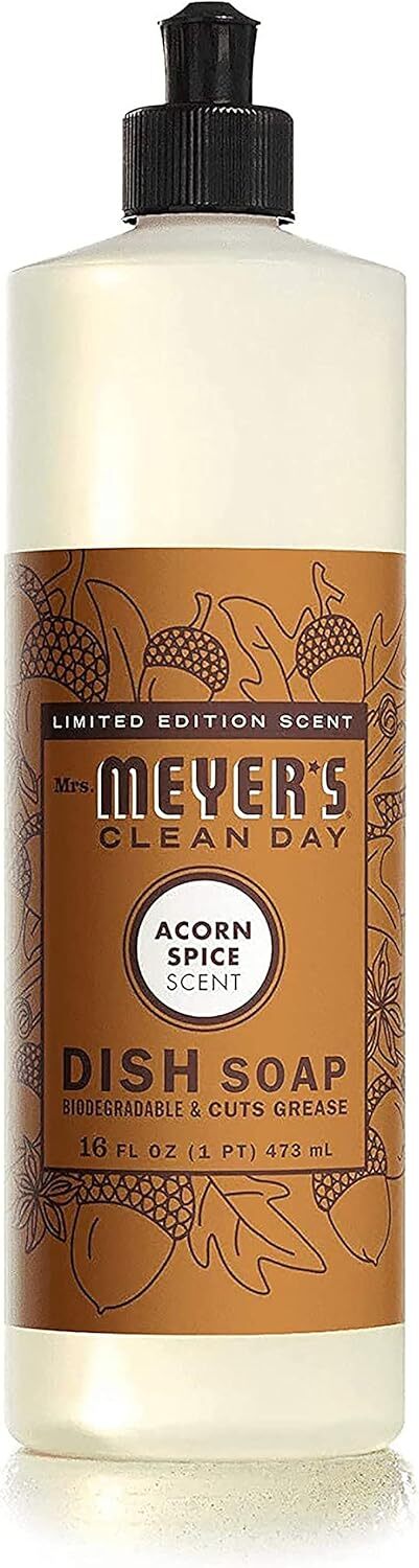 Mrs. Meyer’s Limited Edition Clean Day Dish Soap Mum or Acorn Spice Scent 16floz