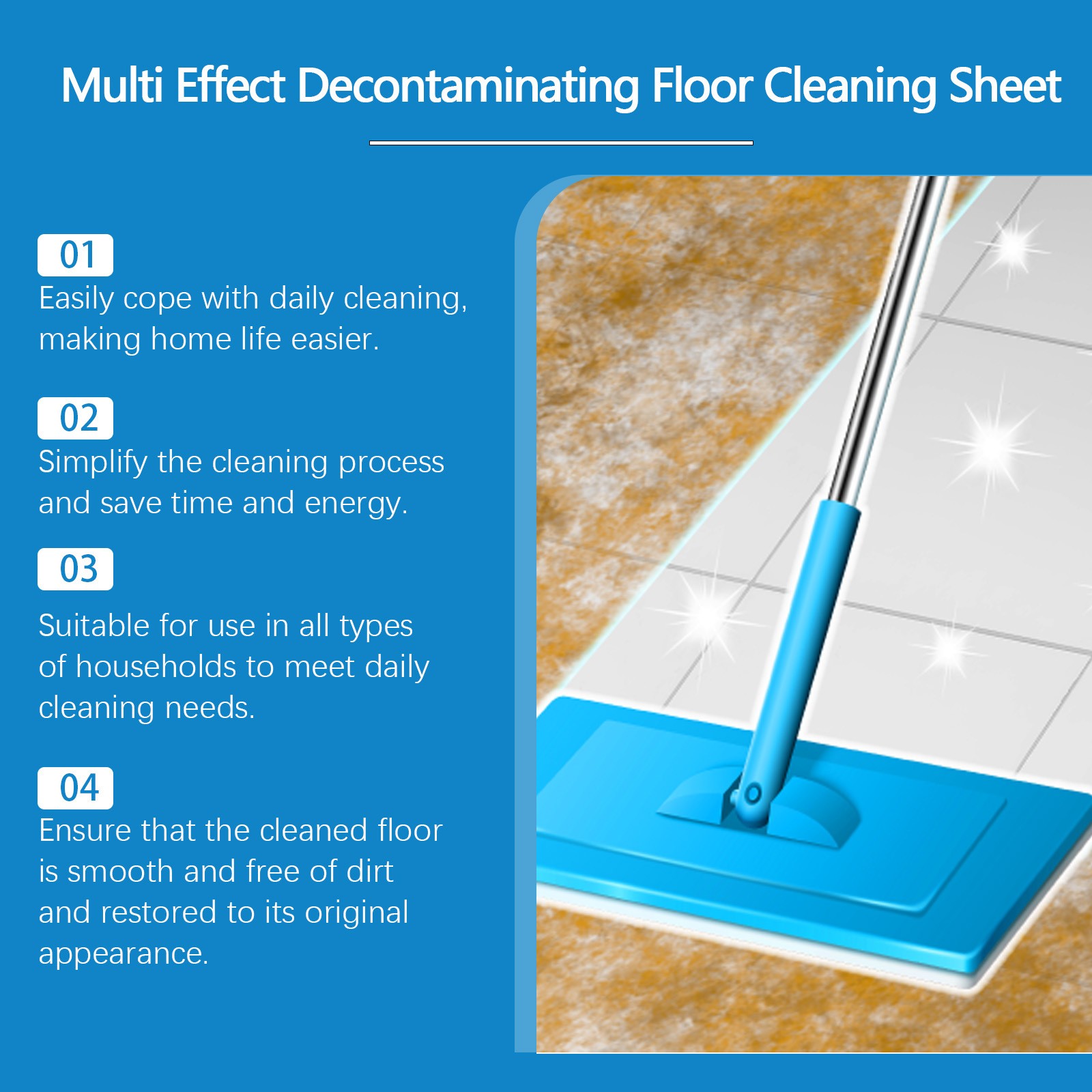 Floor Cleaning Sheet for Mopping, Hardwood & Wood Floor Cleaner and Polish Pack